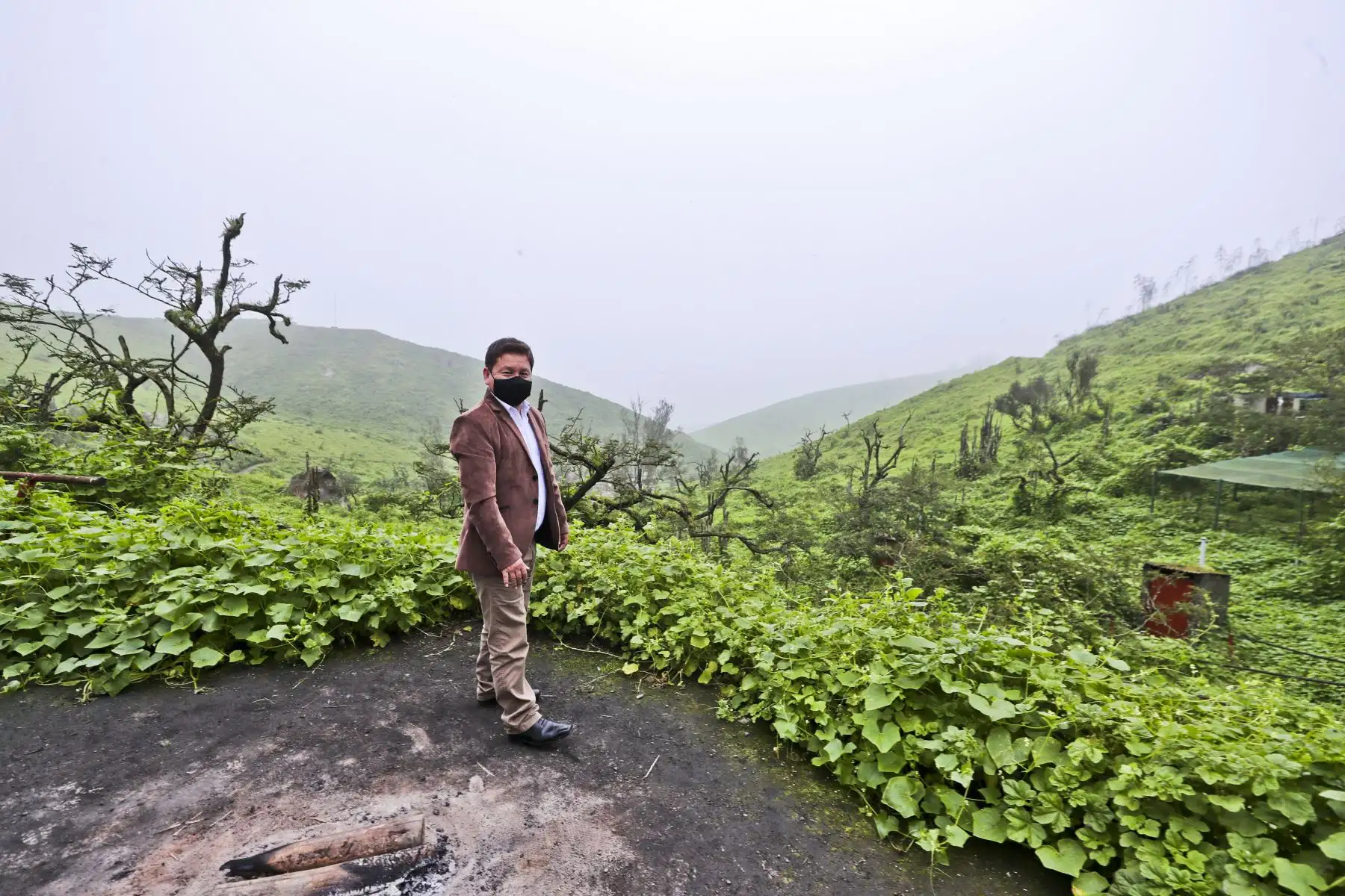 Lomas de Lachay: el presidente del Consejo de Ministros, Guido Bellido, visita la Reserva Nacional de Lachay tras la presentación de la campaña “El Perú es sus regiones”. Foto: ANDINA/PCM