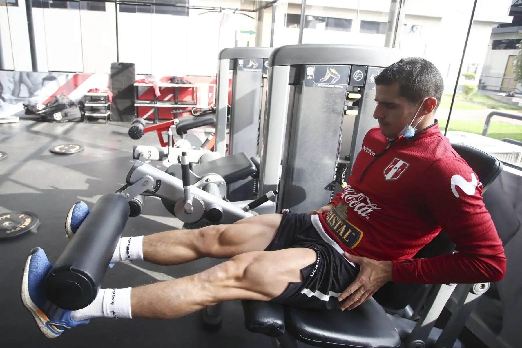 Aldo Corzo de la Selección peruana realizan sus entrenamientos en la Videna para enfrentar a Uruguay este jueves por las Eliminatorias Qatar 2022. Foto: PFP