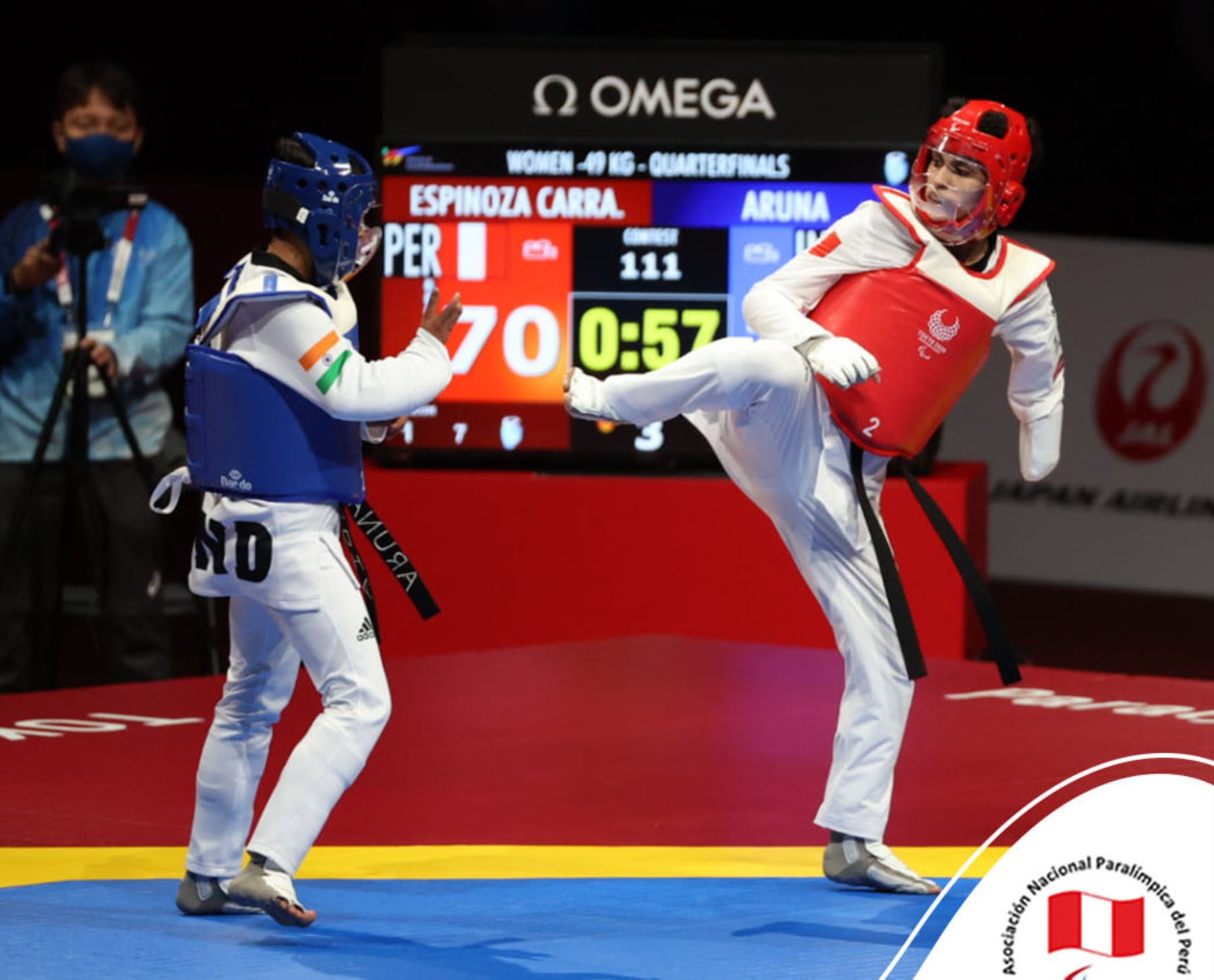 Angélica Espinoza ya está en la final del parataekwondo en los Juegos de Tokio 2020.