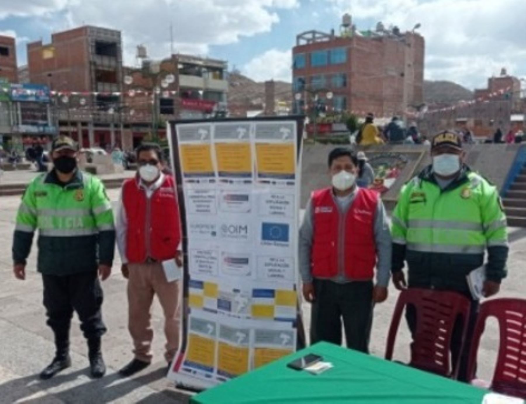 El Ministerio del Interior realizó en Puno una campaña informativa contra el delito de trata de personas que afecta a la zona de frontera con Bolivia. Foto: ANDINA/Difusión.