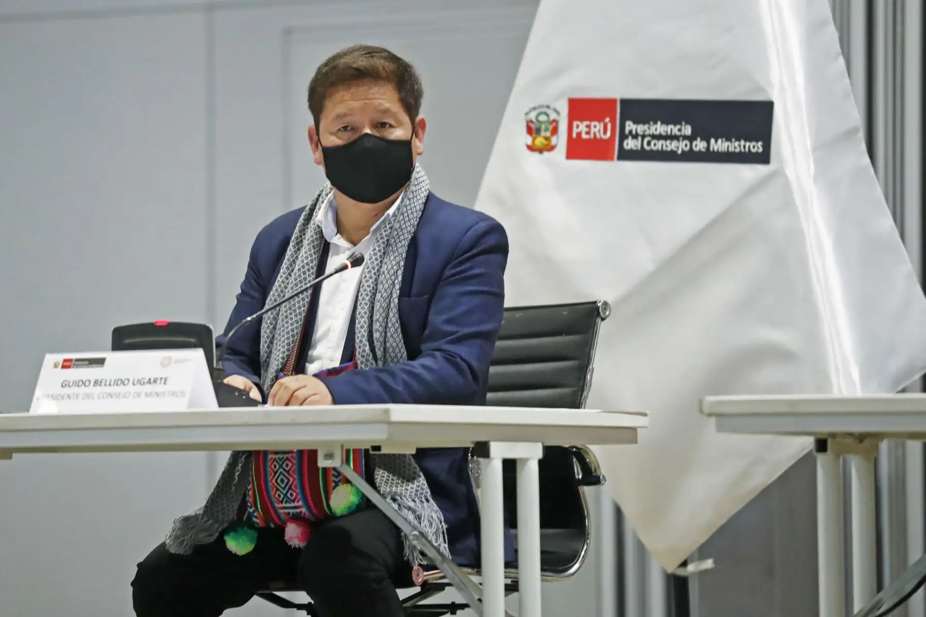 El presidente de la República, Pedro Castillo, acompañado de los ministros de estado participaron en la Reunión entre el Ejecutivo y las alcaldesas del Bicentenerio, en el Centro de Convenciones de Lima Foto: ANDINA/Presidencia Perú