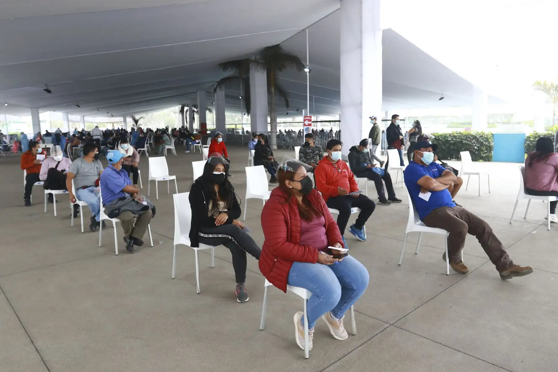 Así se desarrolla el séptimo Vacunatón contra la covid-19 en Parque Zonal Huiracocha, en el distrito de San Juan de Lurigancho. Foto: ANDINA/Jhonel Rodríguez