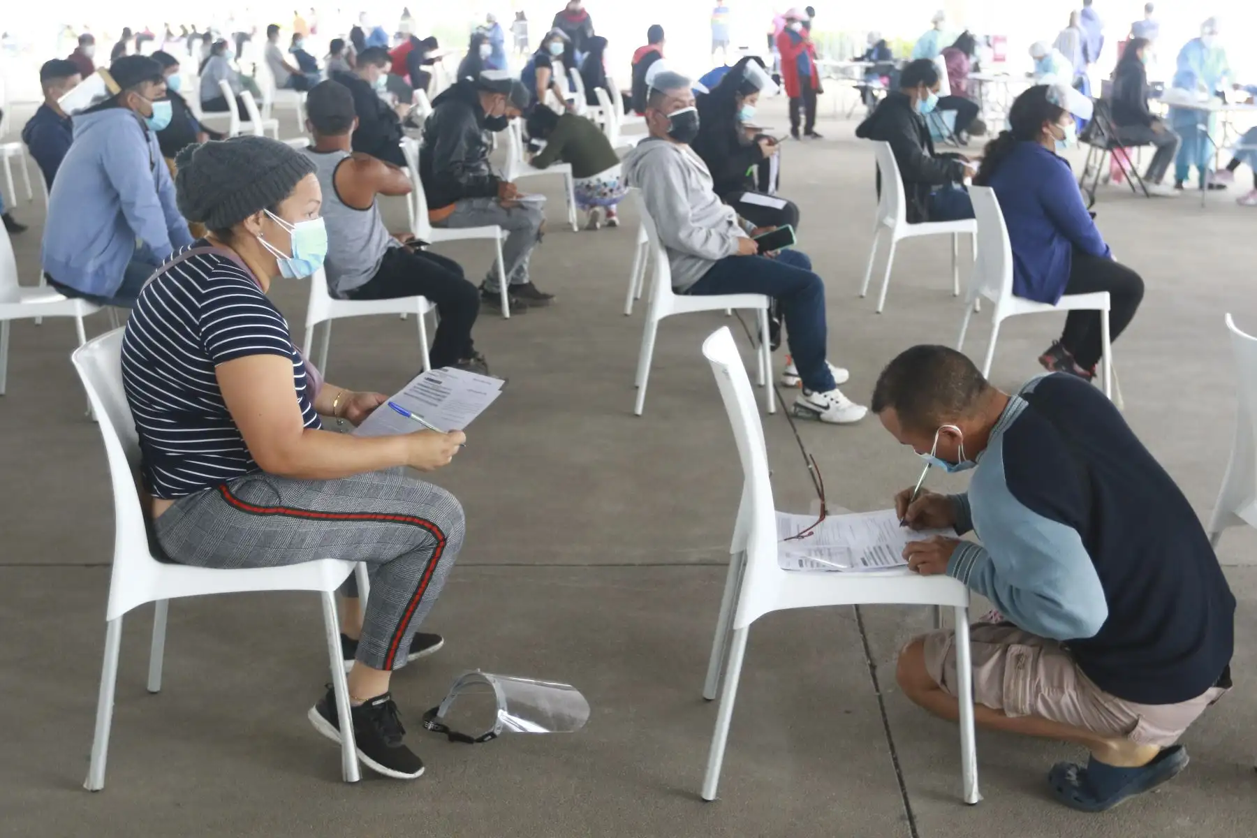 Así se desarrolla el séptimo Vacunatón contra la covid-19 en Parque Zonal Huiracocha, en el distrito de San Juan de Lurigancho. Foto: ANDINA/Jhonel Rodríguez