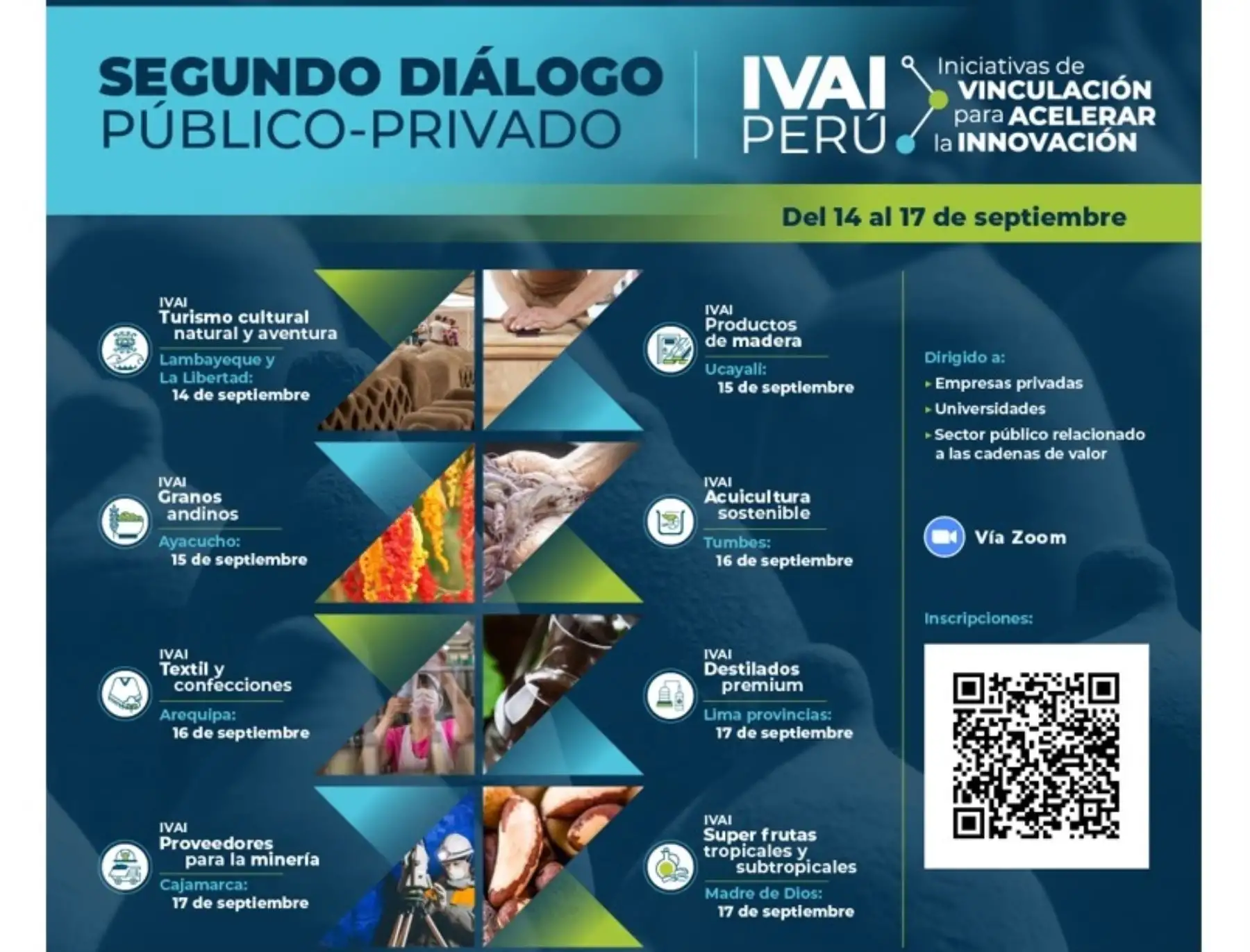 Concytec iniciará el martes 14 de setiembre segundo diálogo de iniciativas para acelerar la innovación en regiones.