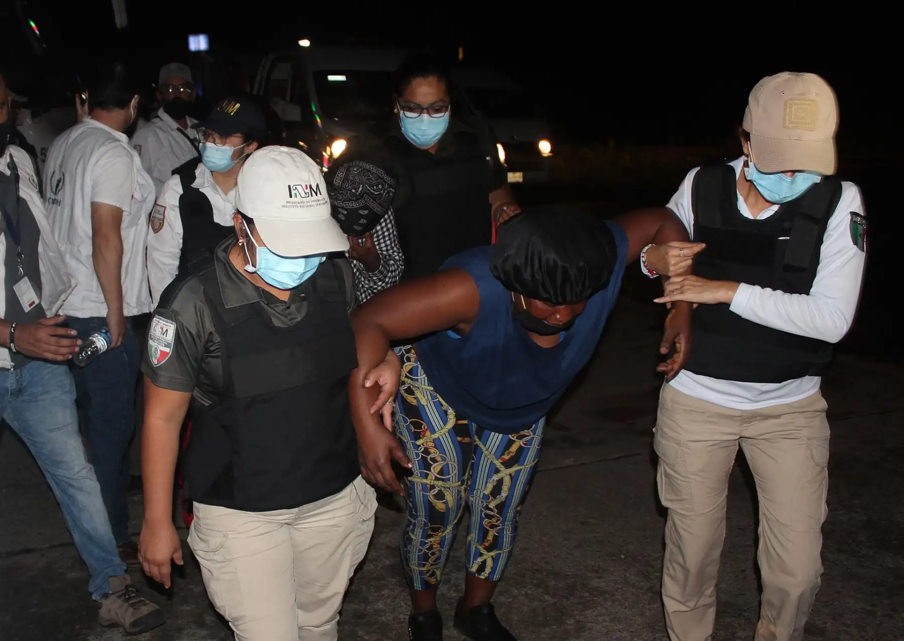 Haitianos marchan en el sur de México y piden agilizar trámites migratorios.