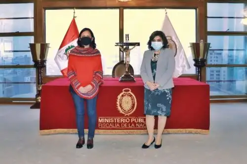 Ministra de la Mujer, Anahí Durand, dialogó con la fiscal de la Nación, Zoraida Ávalos. ANDINA/Jhonel Rodríguez Robles