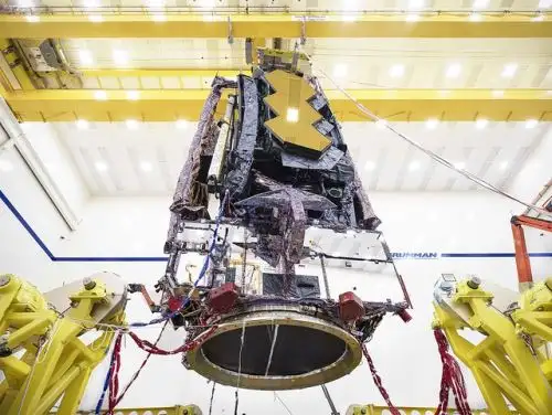 El aparato, de 10.000 millones de dólares, es un proyecto conjunto dela NASA, la Agencia Espacial Europea y la Agencia Espacial Canadiense. Foto: NASA