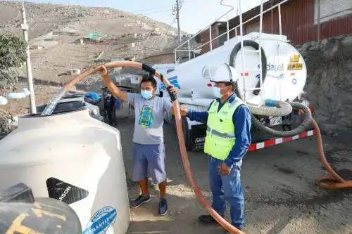 Reparto de agua.