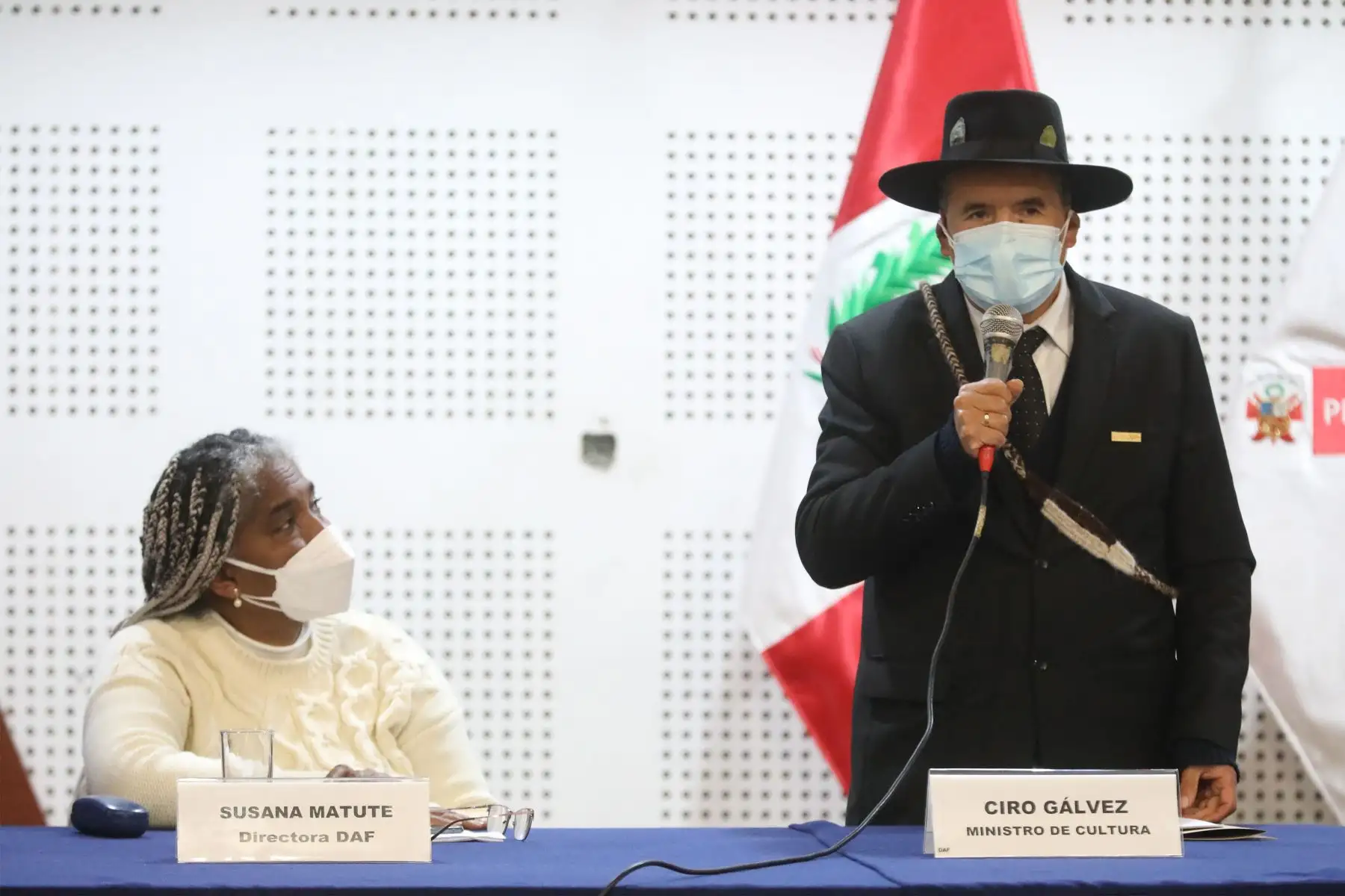 El ministro de Cultura, Ciro Gálvez  participa en la sesión de la GTPA en el marco de la consulta pública de la política nacional del pueblo afroperuano.
Foto: ANDINA/Andrés Valle