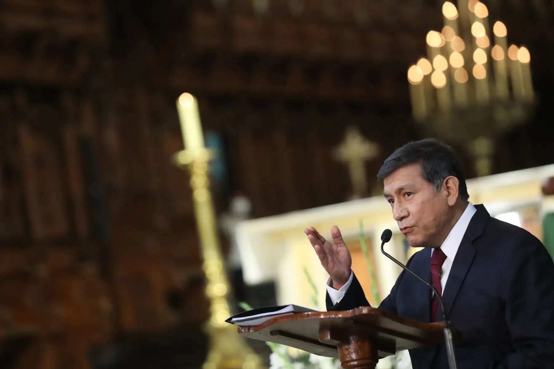 Los exmiembros del Grupo Especial de Inteligencia (GEIN), participaron en misa realizada en la Catedral de Lima, con motivo de cumplirse los 29 años de la captura del ahora fallecido Abimael Guzmán, cabecilla de la organización terrorista Sendero Luminoso. Foto: ANDINA/Carla Patiño