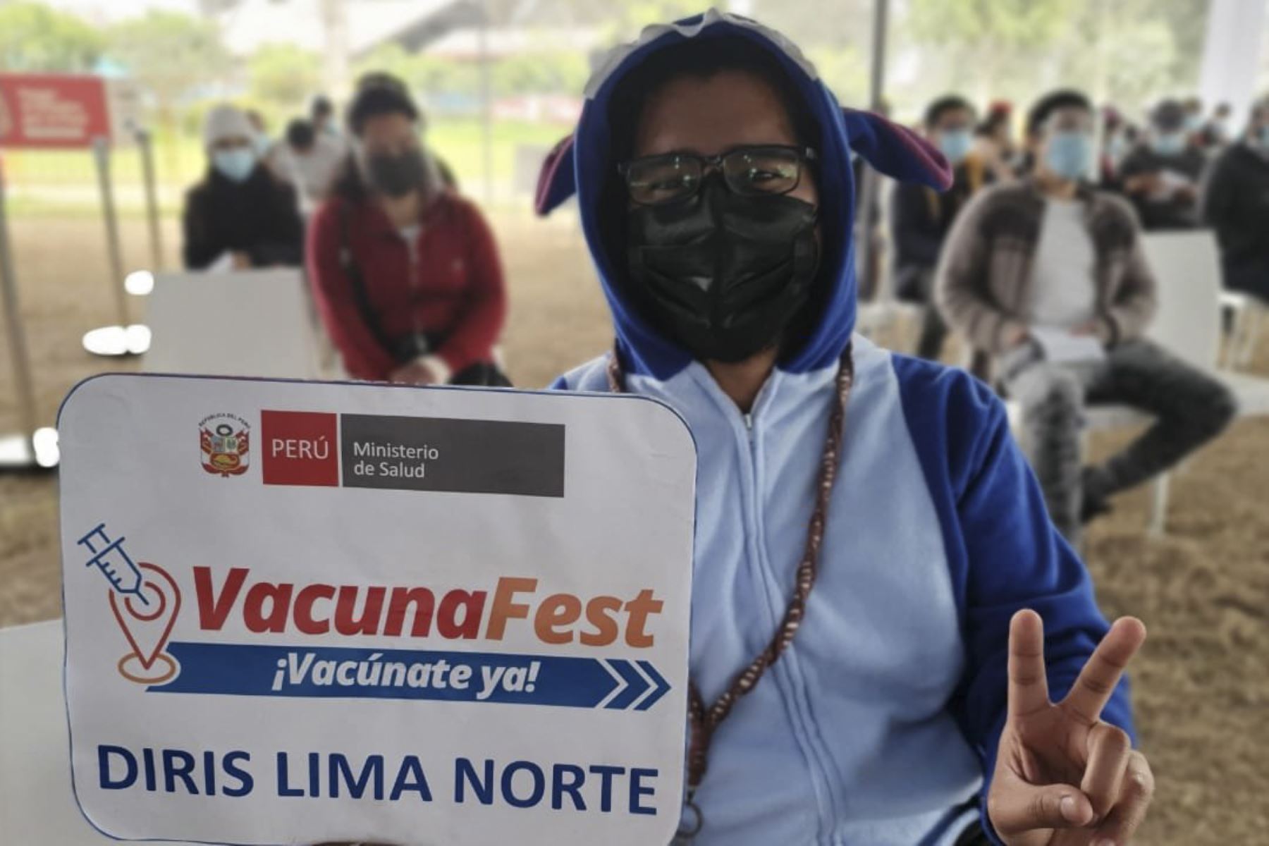 En el parque zonal Sinchi Roca de Comas, continúa el Vacuna Fest contra la covid-19. Foto: Minsa