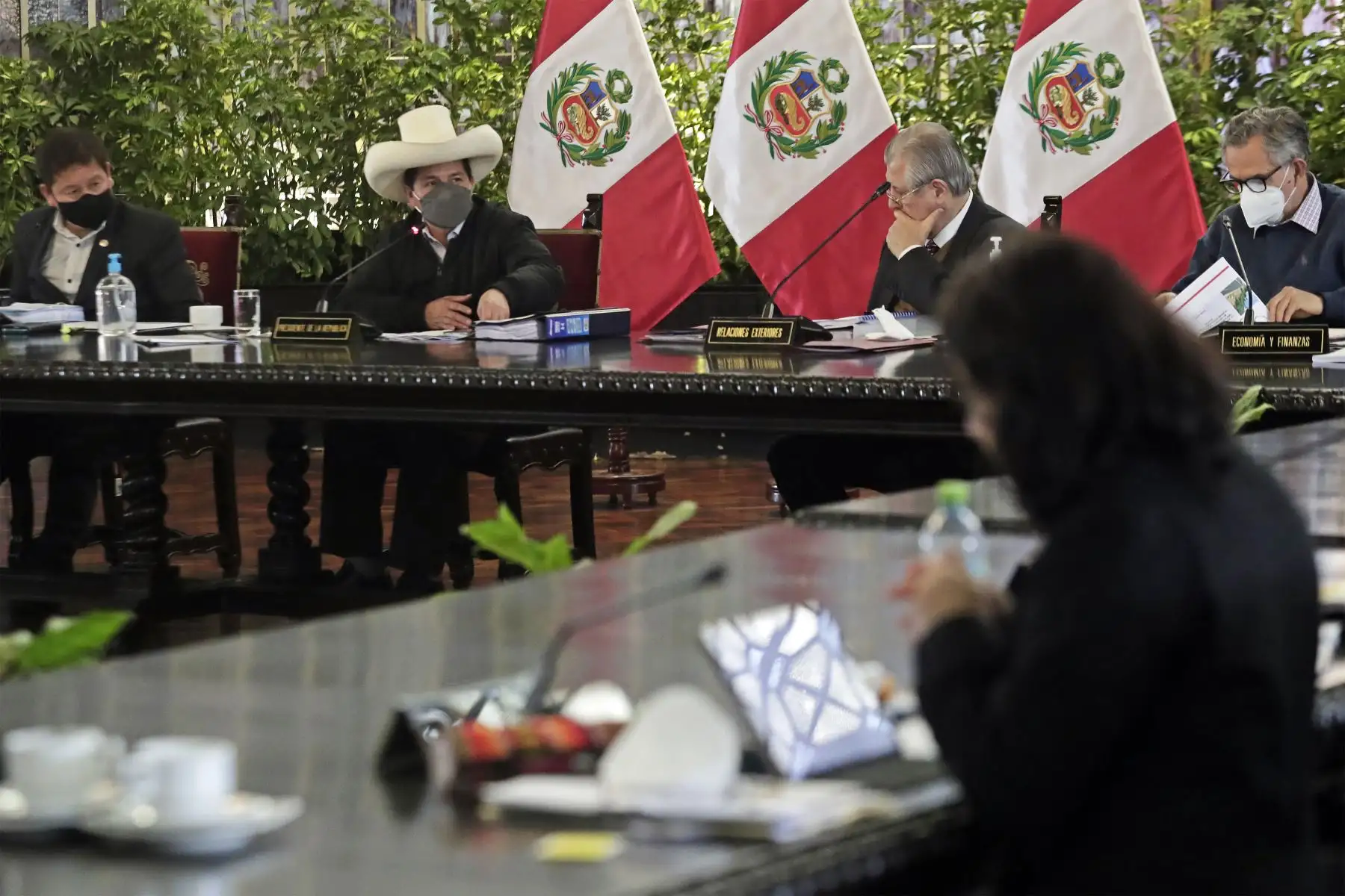 El presidente de la República, Pedro Castillo, lideró la sesión del Consejo de Ministros.
Foto: ANDINA/ Prensa Presidencia