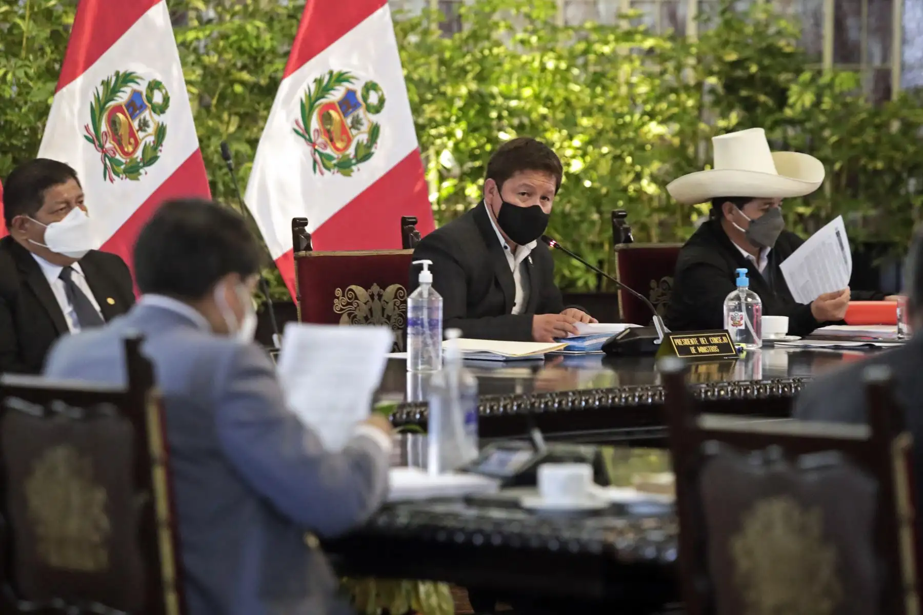 El presidente de la República, Pedro Castillo, lideró la sesión del Consejo de Ministros.
Foto: ANDINA/ Prensa Presidencia