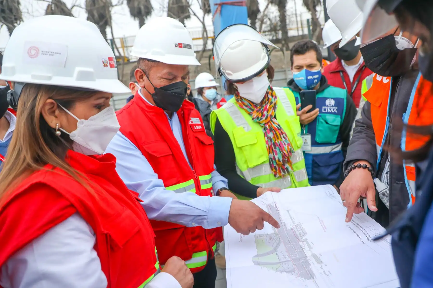 Ministro Juan Francisco Silva Villegas lideró comitiva integrada por la ATU, la Municipalidad Metropolitana de Lima y alcaldes de la Mancomunidad Lima Este. Foto: MTC