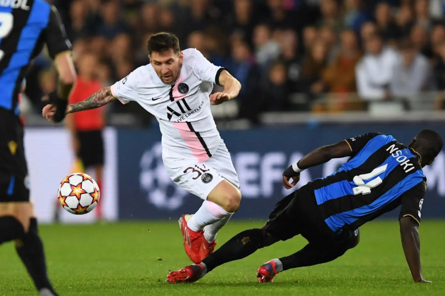 Messi hizo su debut con la camiseta del PSG de la Liga de Campeones. Foto: AFP