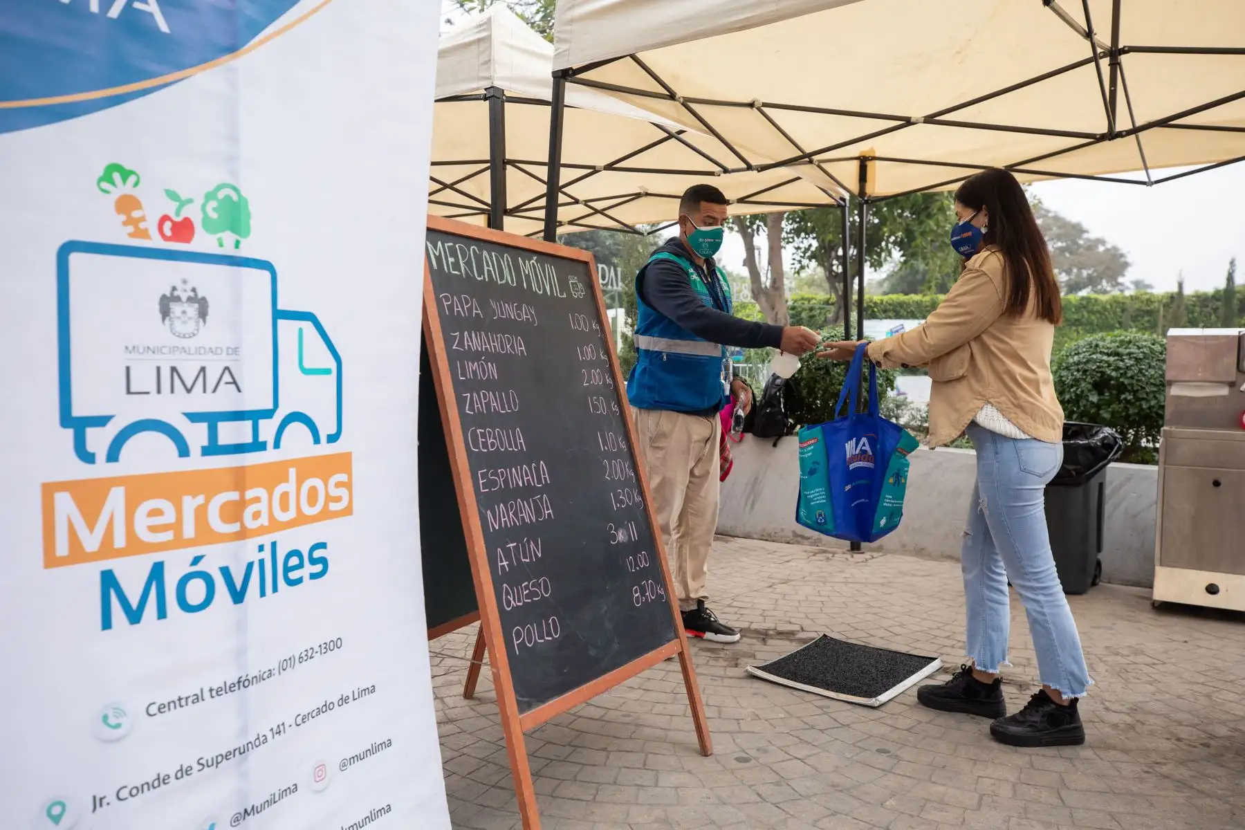 Municipalidad de Lima  promueve los Mercados Móviles en el Cercado de Lima. Foto: MML