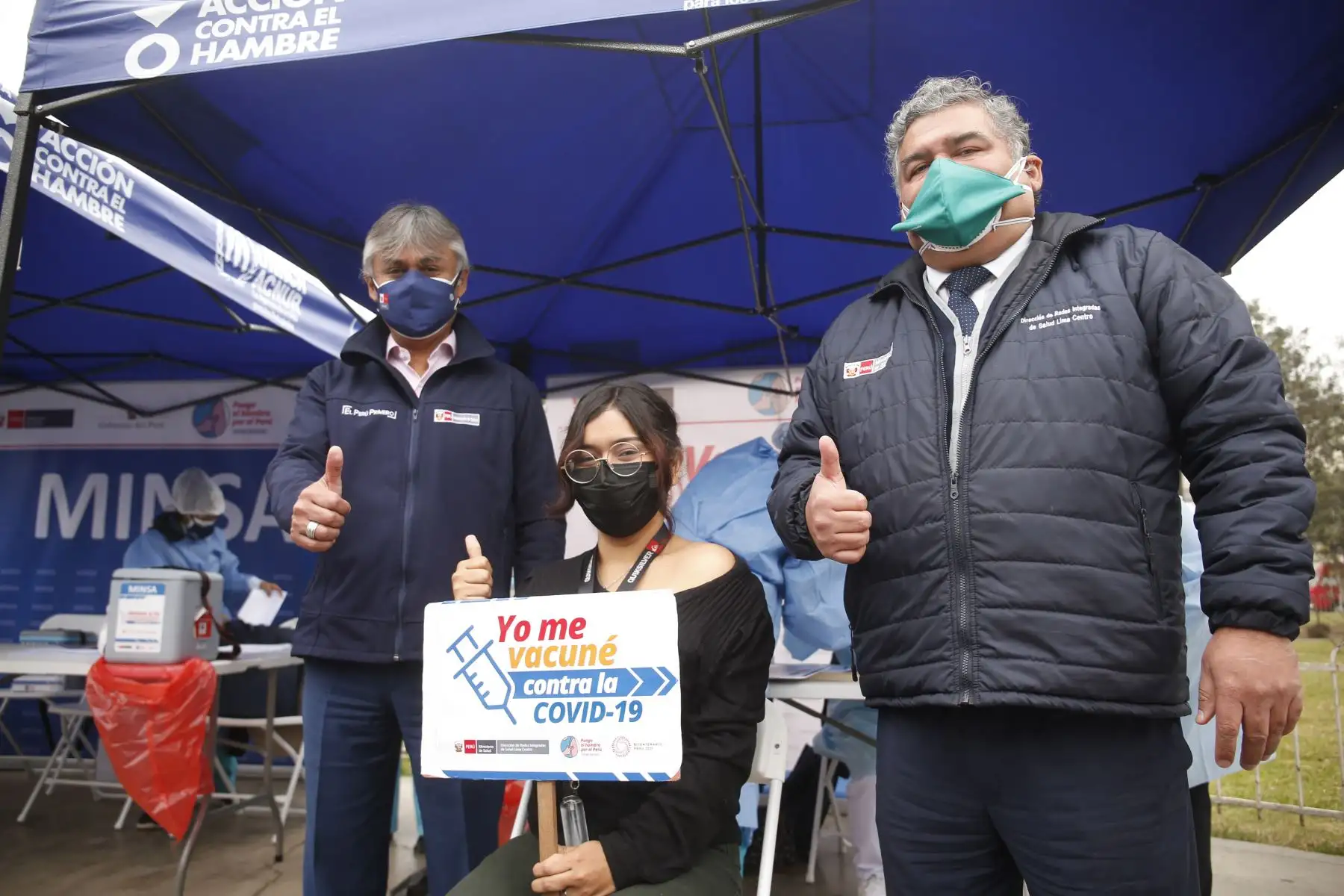 Viceministro  de Prestaciones y Aseguramiento en Salud, Bernardo  Ostos 
, supervisa campaña de Salud en San Juan de Lurigancho. Foto: Minsa