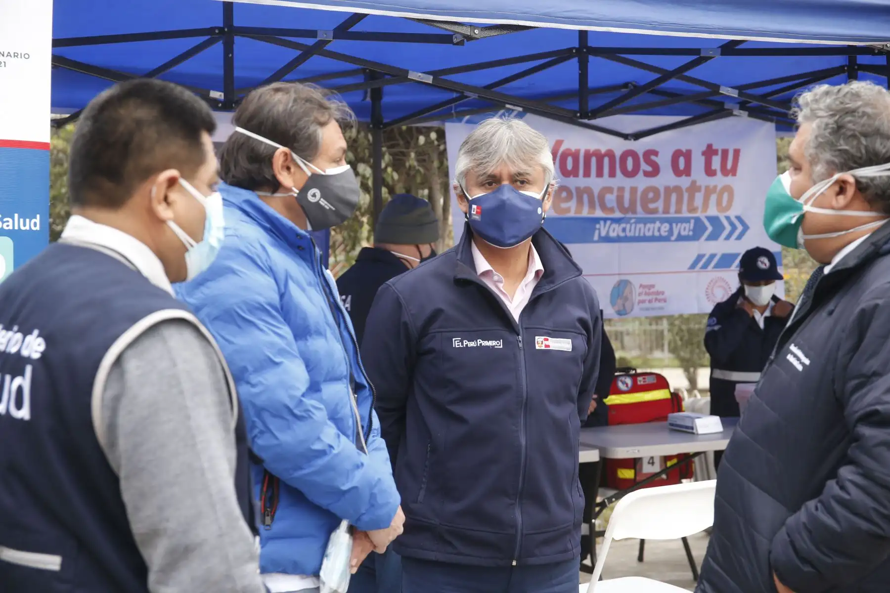 Viceministro  de Prestaciones y Aseguramiento en Salud, Bernardo  Ostos, supervisa campaña de Salud en San Juan de Lurigancho. Foto: Minsa