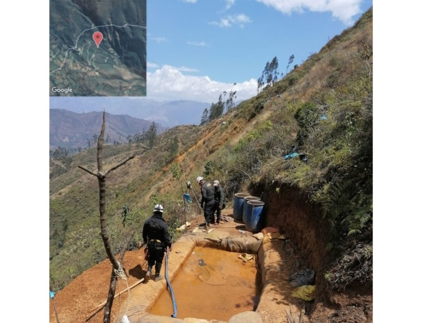 Autoridades intervienen nueve campamentos mineros ilegales en La Libertad