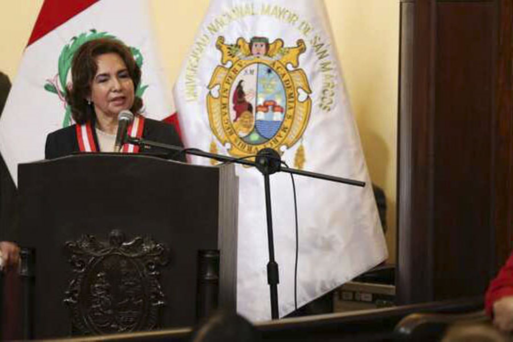 La presidenta del Poder Judicial, Barrios Alvarado, destacó el trabajo que han alcanzado las mujeres en el campo de la educación al indicar que, actualmente, ya son 13 las mujeres que ocupan el cargo de rectoras en distintas universidades del país. ANDINA/ Poder Judicial