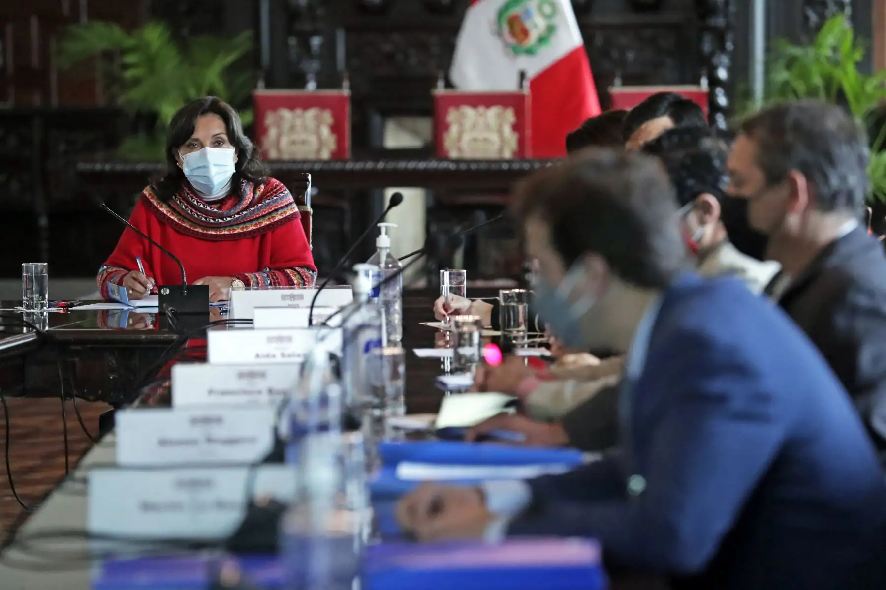 La vicepresidenta Dina Boluarte se reunió con los operadores aerocomerciales y turísticos. Foto: ANDINA/Prensa Presidencia