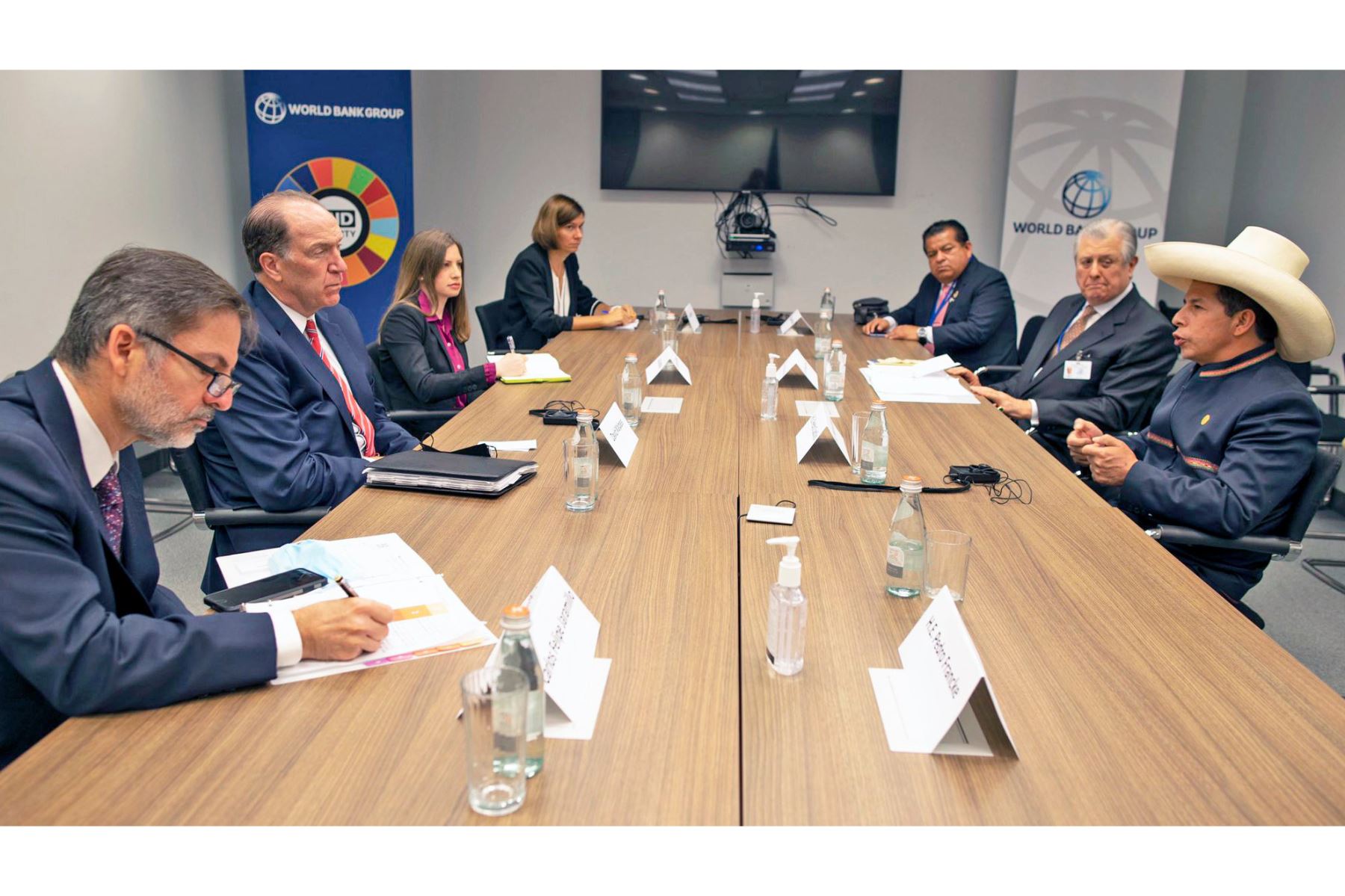 El presidente Pedro Castillo se reunió con el titular del Banco Mundial, David Malpass.