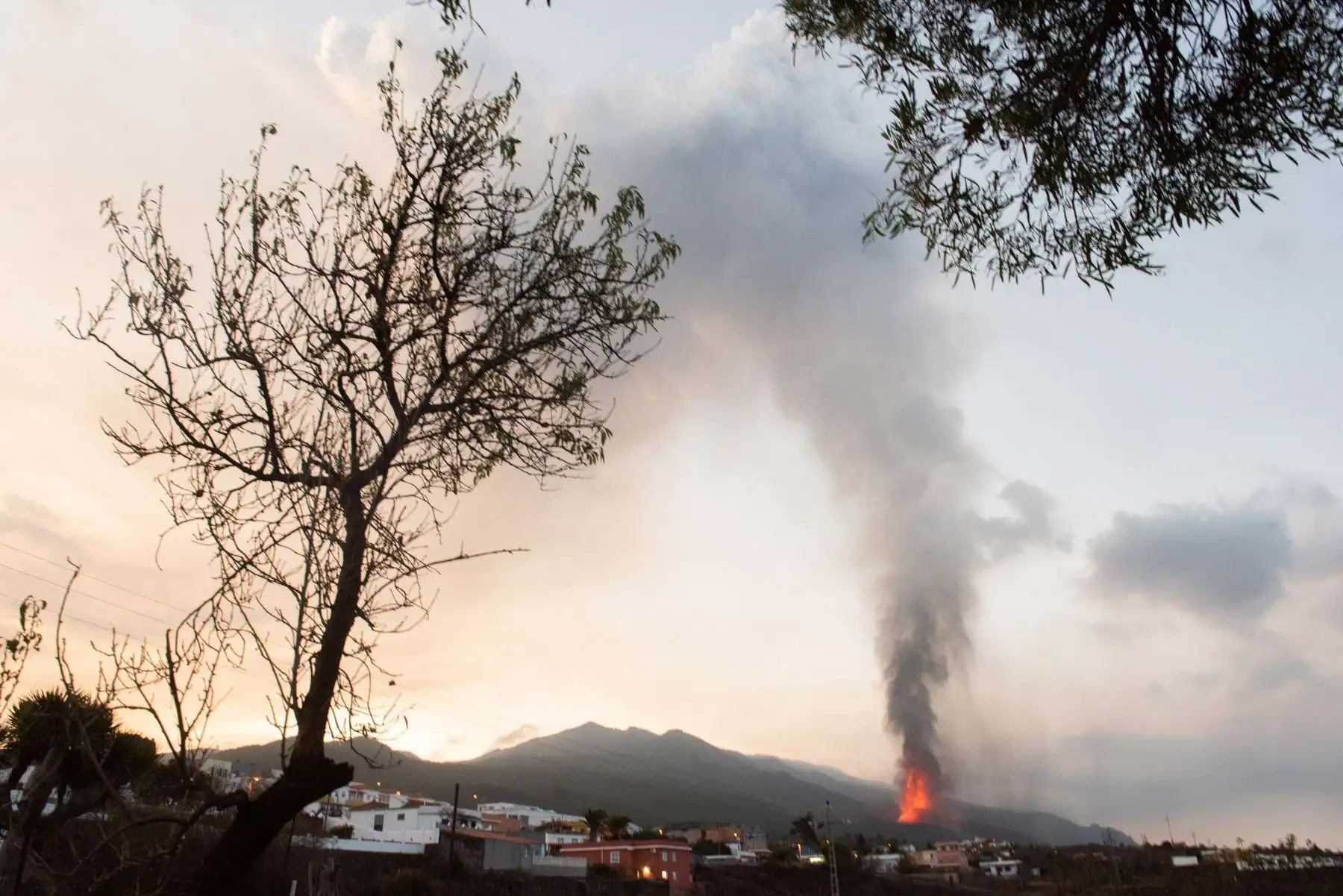 La erupción que comenzó el domingo en La Palma comienza este jueves su quinto día de actividad. 
Foto: EFE