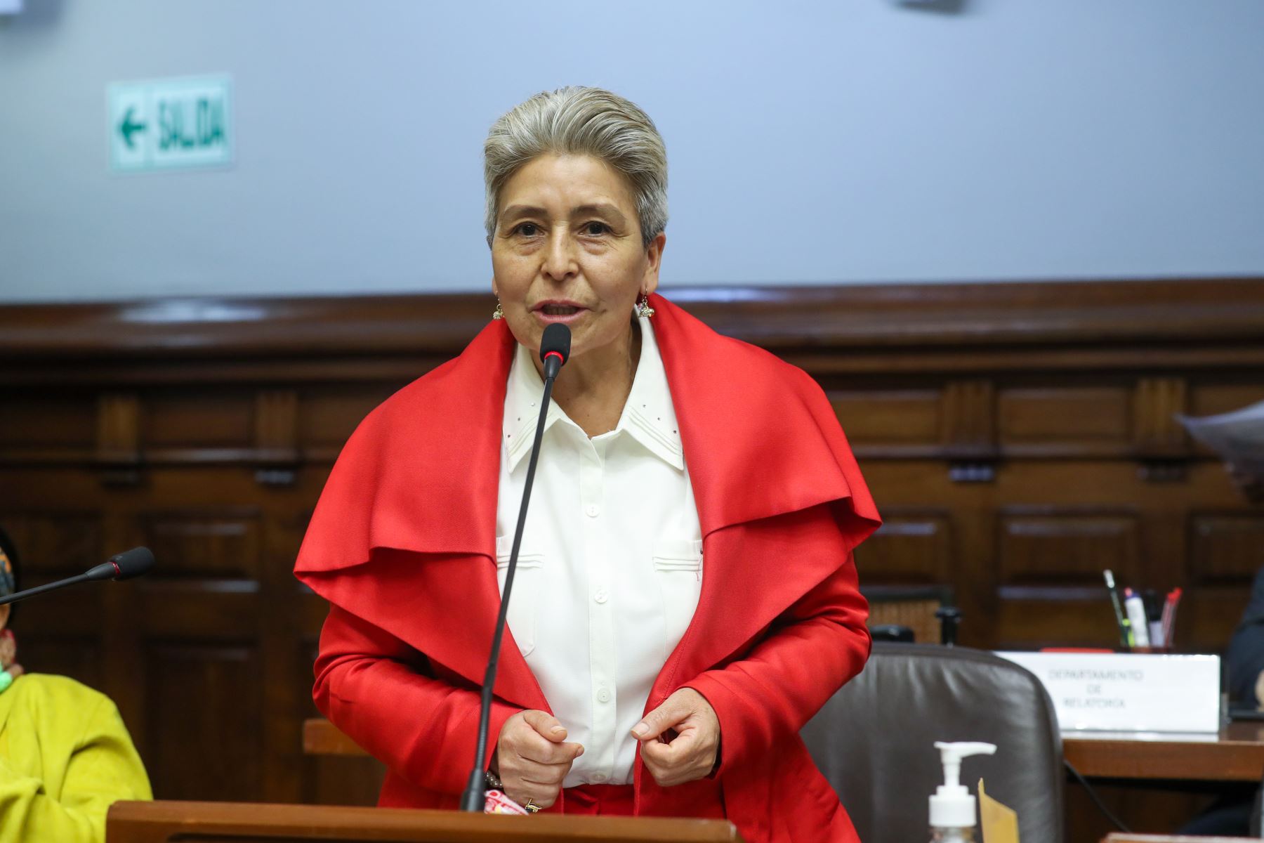 María Aguero, congresista de Perú Libre. Foto: ANDINA/difusión.