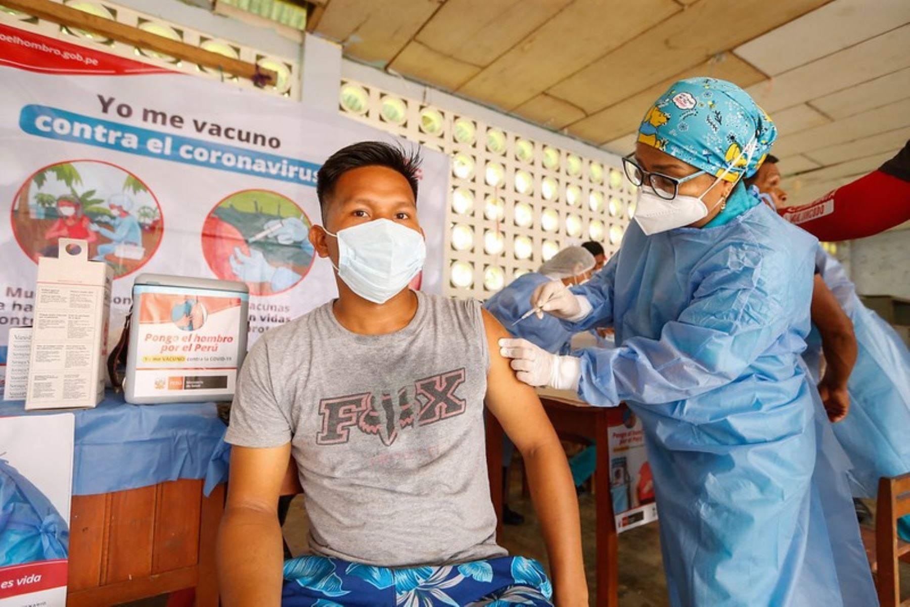 Autoridades de Salud de Loreto hicieron un llamado a la población local a vacunarse contra el covid-19 ante el primer caso de la variante delta. Foto: ANDINA/difusión.