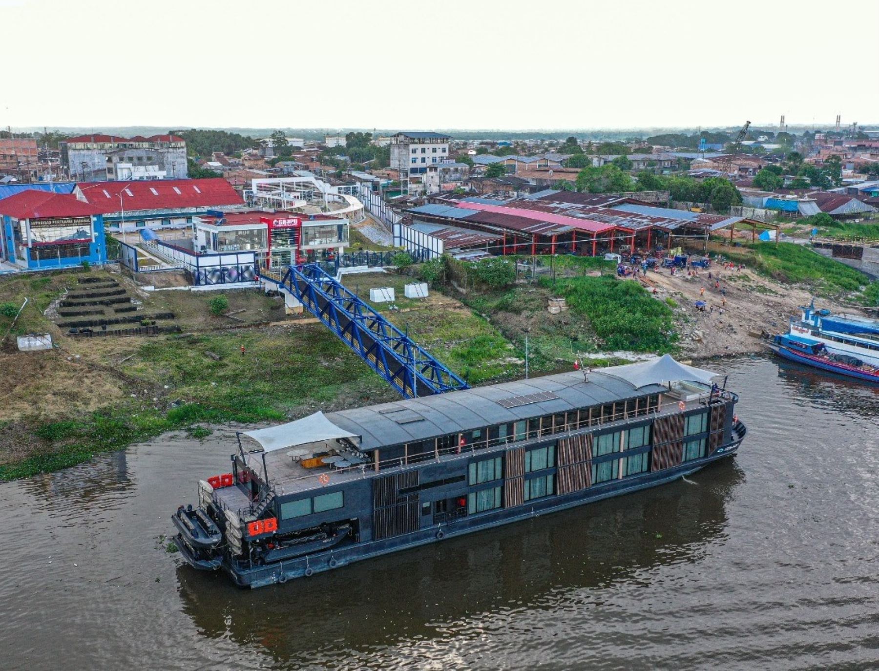 Entró en operaciones el nuevo terminal fluvial de pasajeros de Iquitos. La obra beneficiará a más de 346,000 ciudadanos de la región Loreto. ANDINA/Difusión