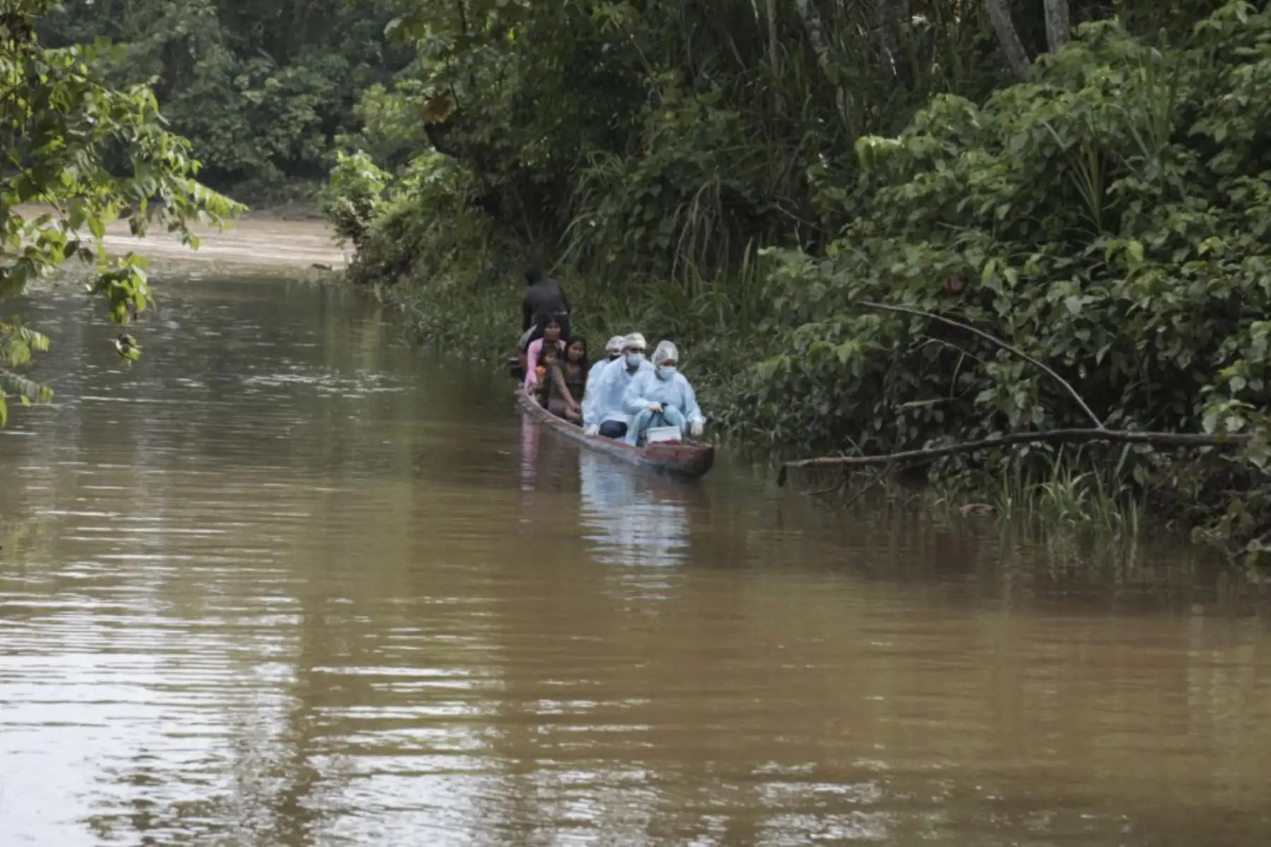 Brigadas de vacunación llegaron a la etnia Shawi, en el Alto Amazonas, para continuar inmunizando contra la covid-19 a la población de las zonas más alejadas del país. Foto: ANDINA/Minsa