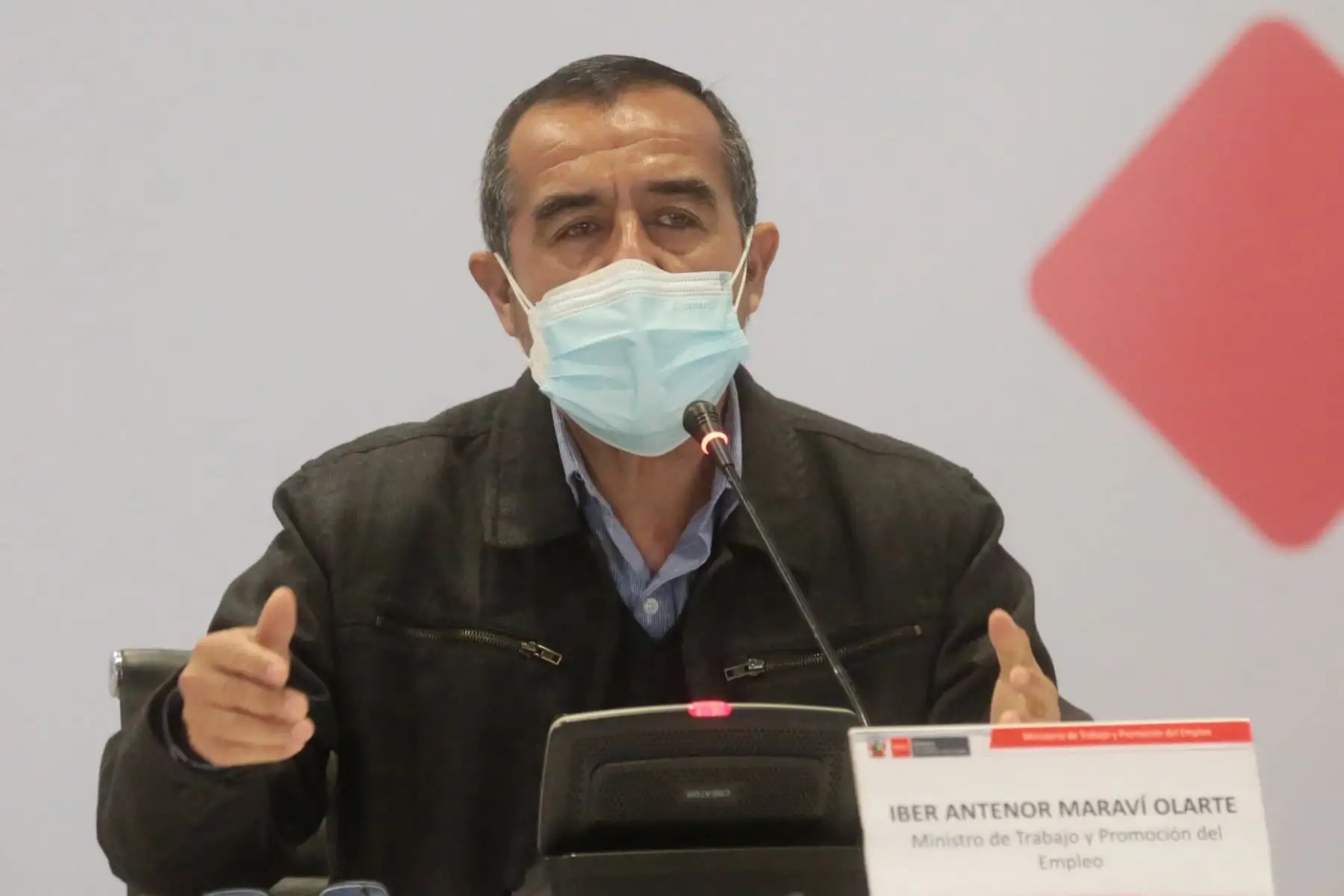 Ministro de Trabajo y Promoción del Empleo, Iber Maraví, durante la apertura del Primer Encuentro del Gobierno del Pueblo con las Organizaciones Sindicales", organizado por el Ministerio de Trabajo y Promoción del Empleo de Perú (MTPE). Foto: ANDINA/PCM