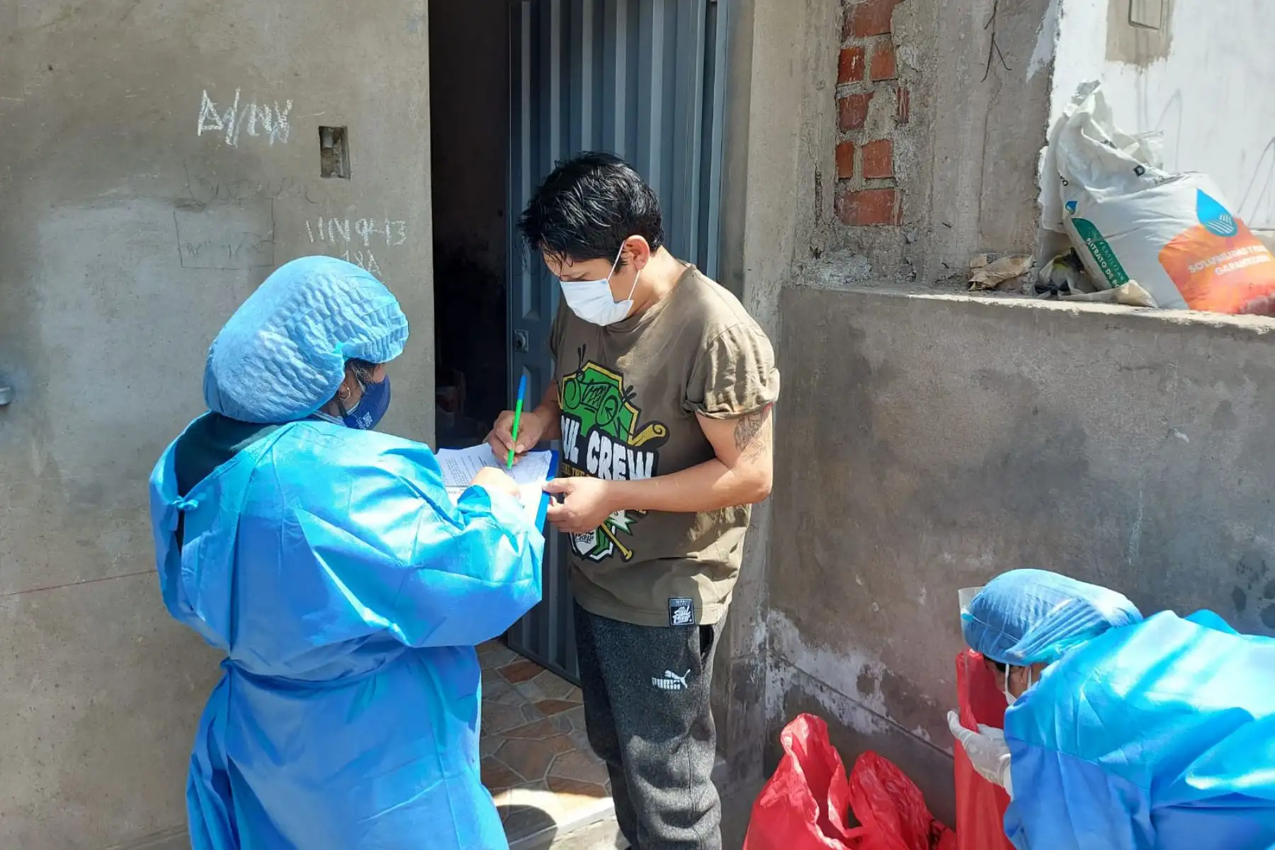 Personal de Salud realiza campañas de detección temprana de casos covid-19. ANDINA/Difusión