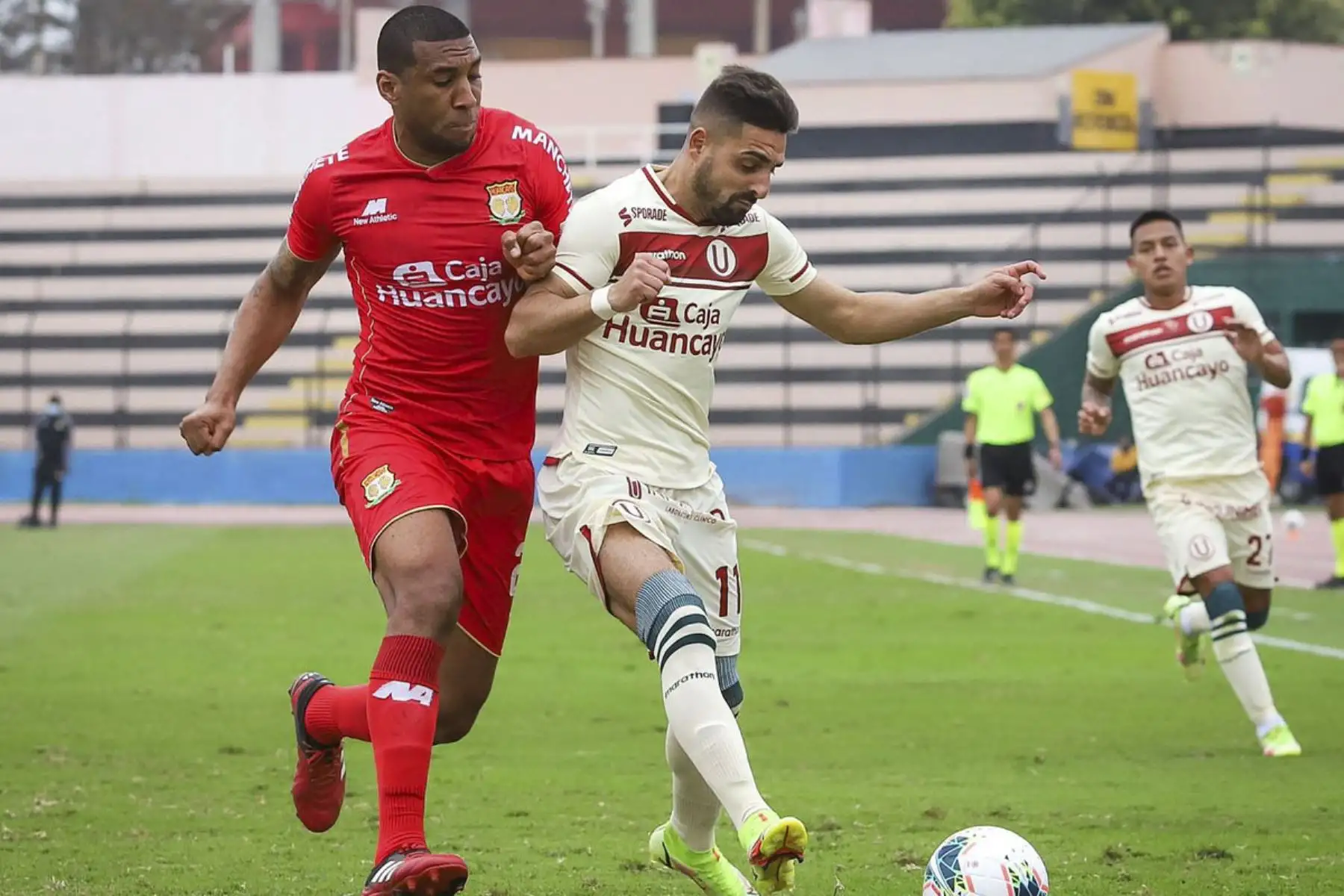 Universitario de Deportes gana 3 a 1 a Sport Huancayo en un partido por la fecha 13 de la Fase 2 de la Liga 1 Profesional. Foto: ANDINA/Liga 1