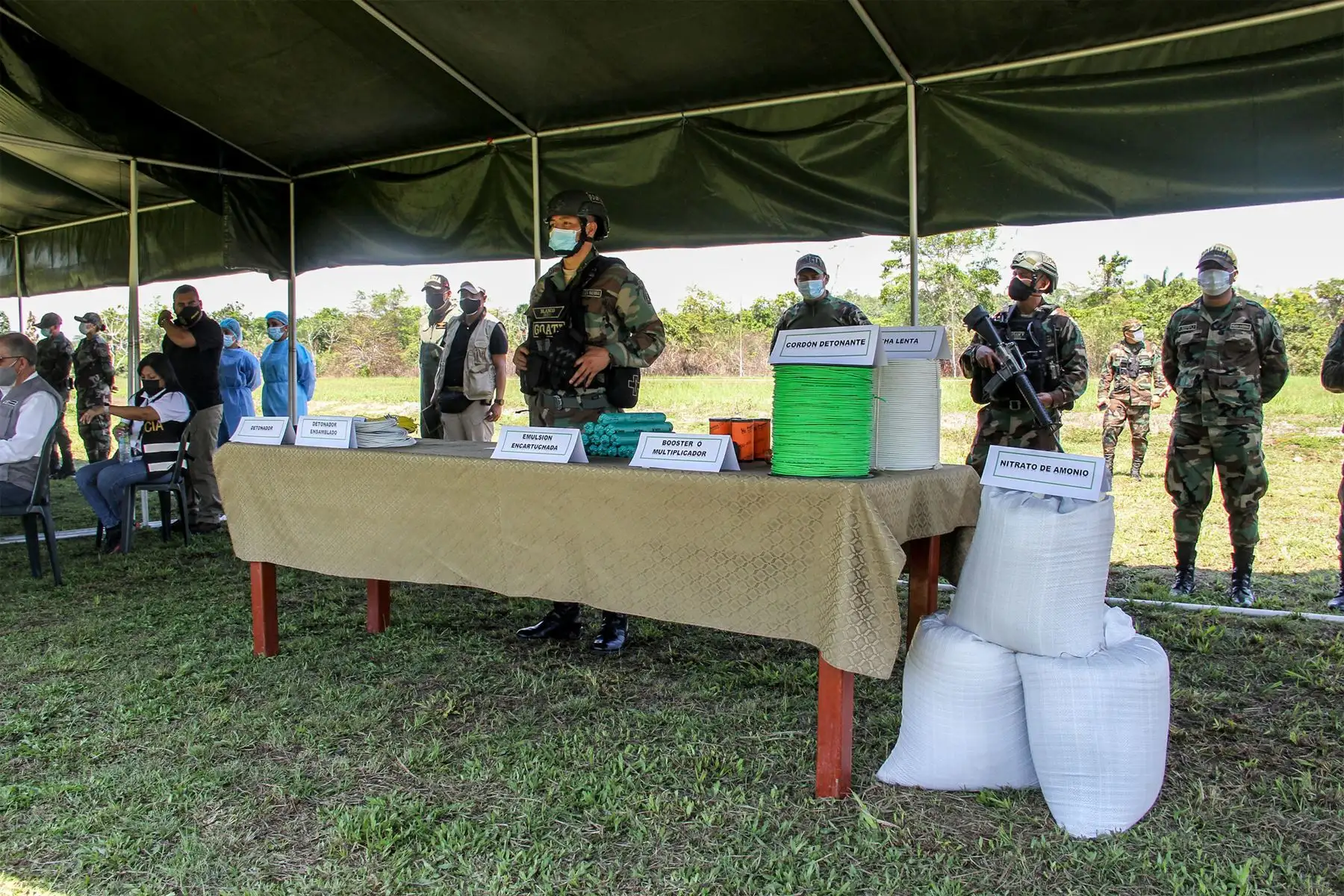 Sucamec dona explosivos para la lucha contra el tráfico ilícito de drogas. Foto: ANDINA/Difusión