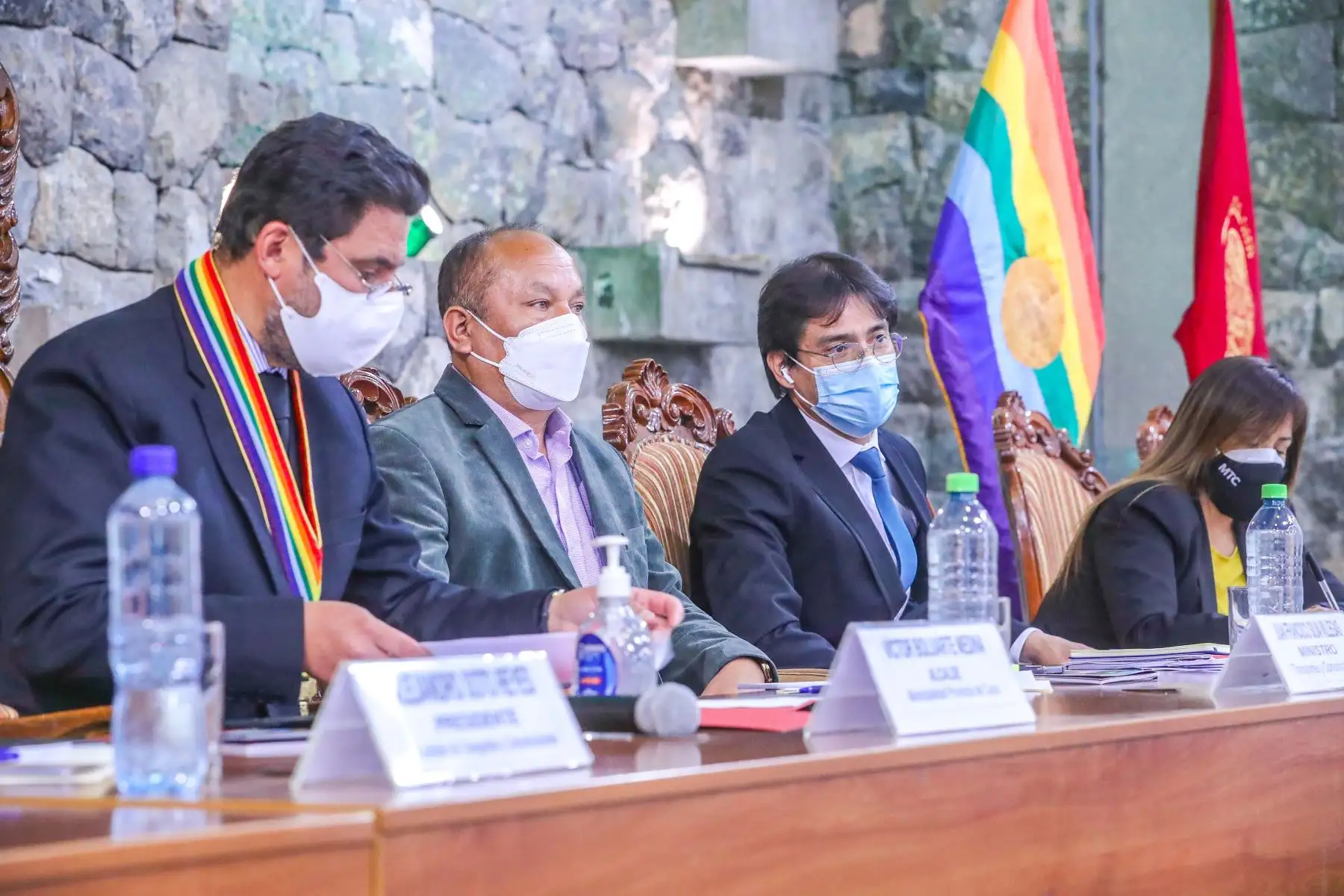 Juan Silva, Ministro de Transporte y Comunicaciones participó en la audiencia de la Comisión de Transportes y Comunicaciones del Congreso en el Cusco.
Foto:MTC