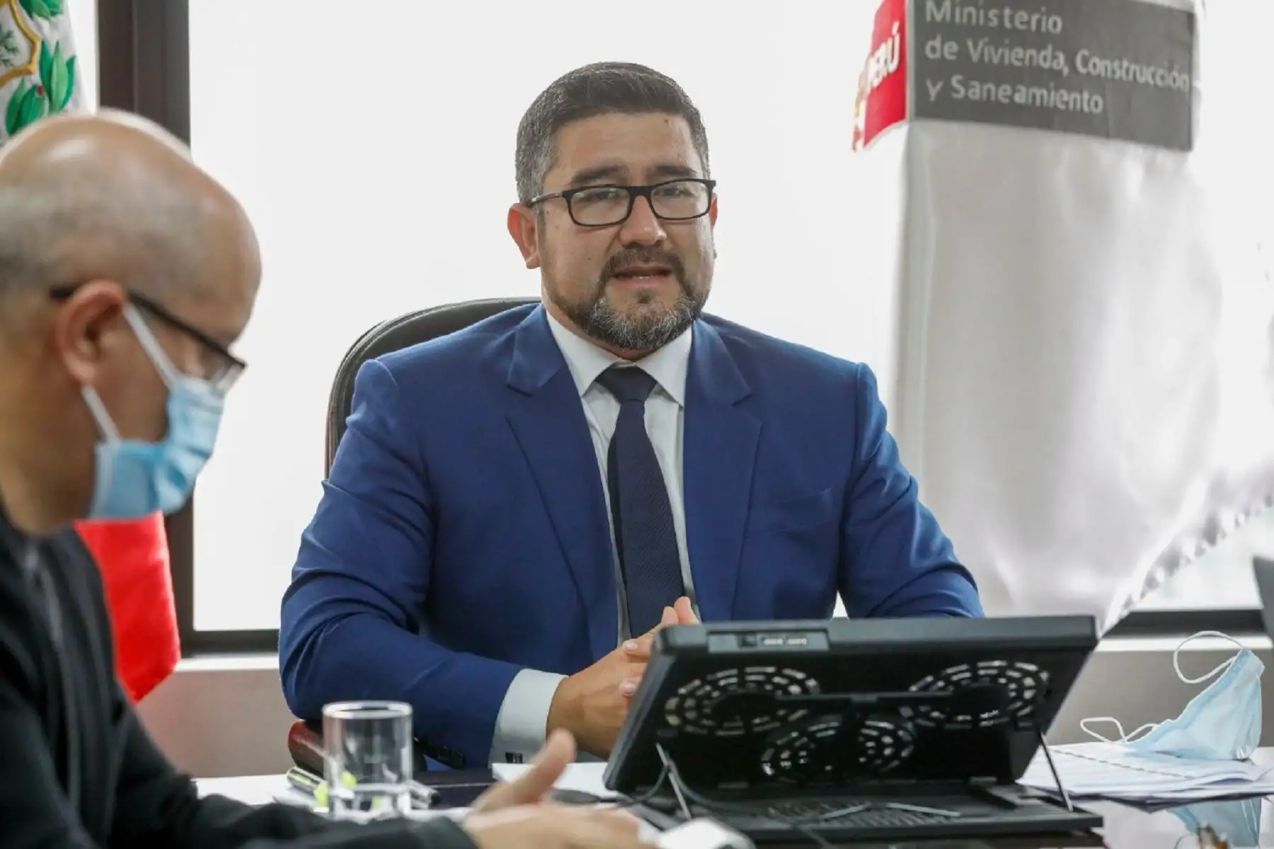 Ministro de Vivienda, Construcción y Saneamiento, Geiner Alvarado.
