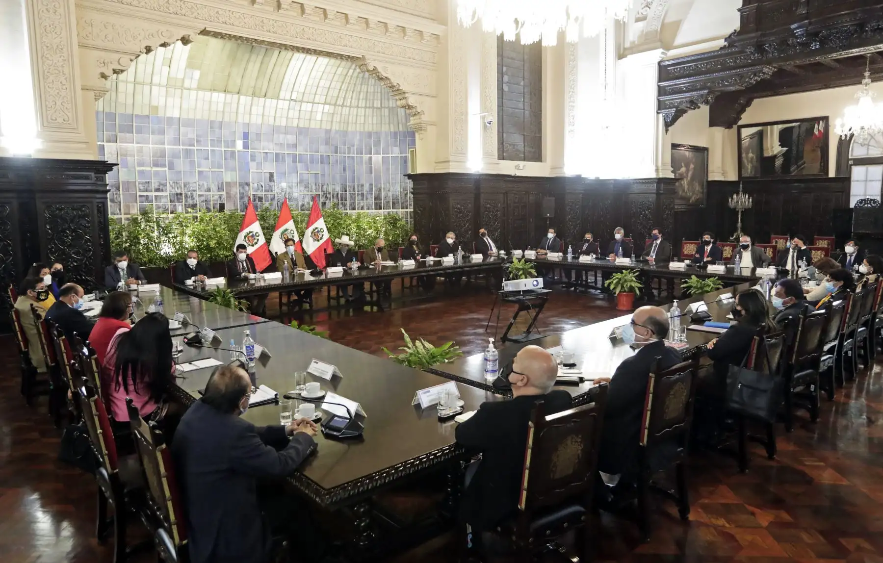 El presidente, Pedro Castillo, sostiene reunión con Viceministros de Estado de las diferentes carteras ministeriales. Foto: ANDINA/Prensa Presidencia