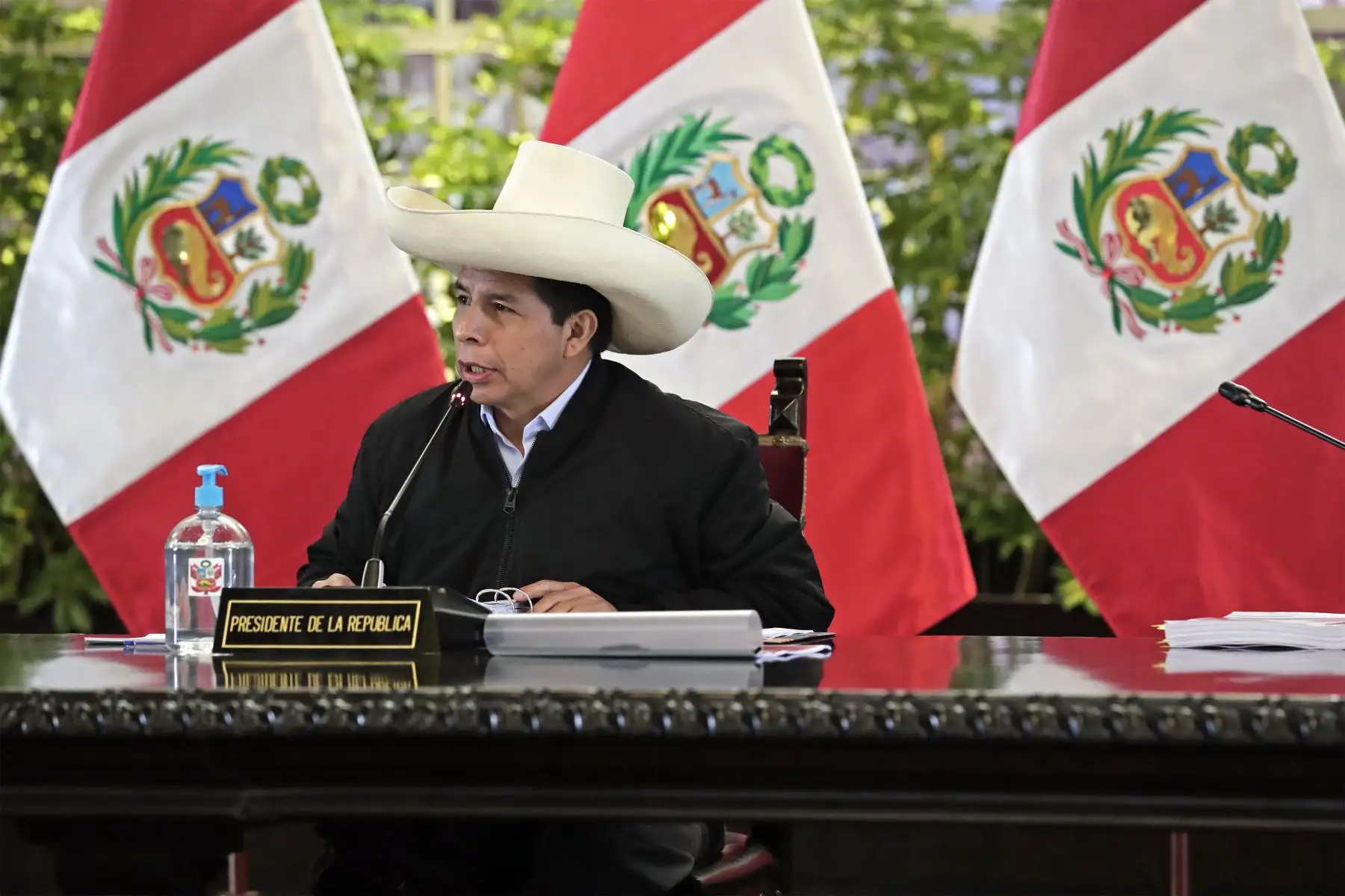 Presidente de la República, Pedro Castillo, participa de sesión del Consejo de Ministros.
Foto: ANDINA/Prensa Presidencia