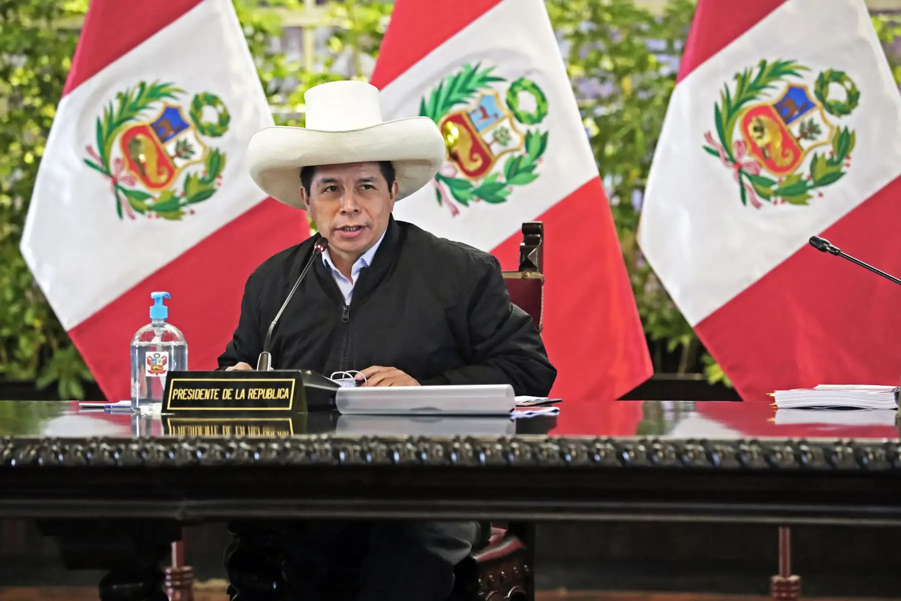 Presidente de la República, Pedro Castillo, participa de sesión del Consejo de Ministros.
Foto: ANDINA/Prensa Presidencia