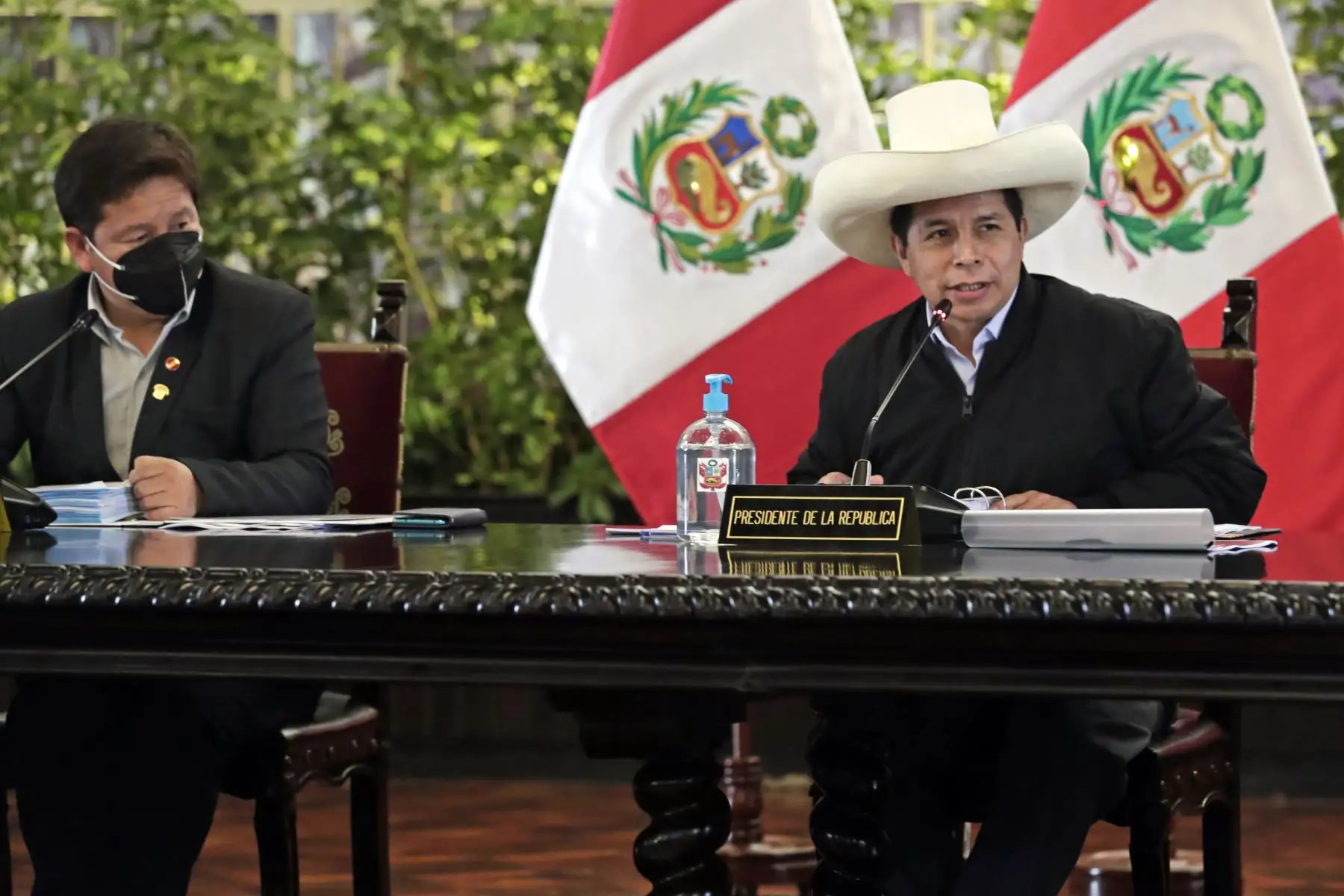 Presidente de la República, Pedro Castillo, participa de sesión del Consejo de Ministros.
Foto: ANDINA/Prensa Presidencia