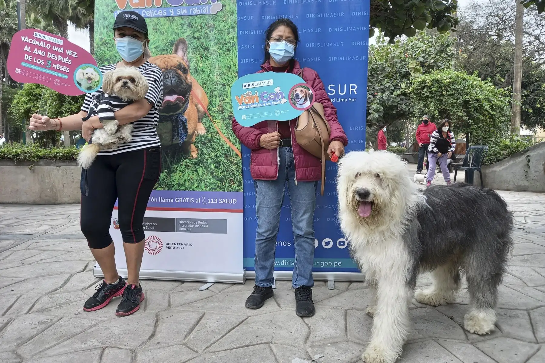Desde el 01 al 10 de octubre la Diris Lima Sur protegerá contra la rabia a más de 228 mil perros en la campaña antirrábica canina VAN CAN 2021. Para el desarrollo del VAN CAN 2021 la Diris Lima Sur está habilitando 380 puntos de vacunación canina ubicados en los alrededores de los establecimientos de salud, espacios públicos como parques y mercados, además del barrido casa por casa. Foto: Diris Lima Sur