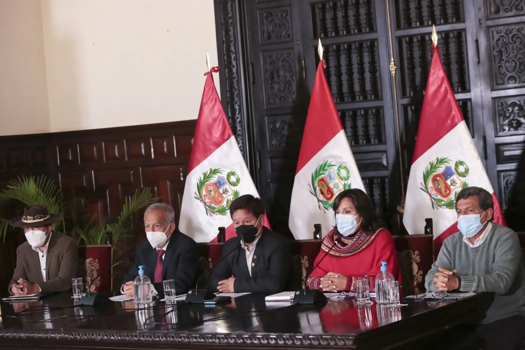 Conferencia de prensa de la Presidencia del Consejo de Ministros. Foto: PCM