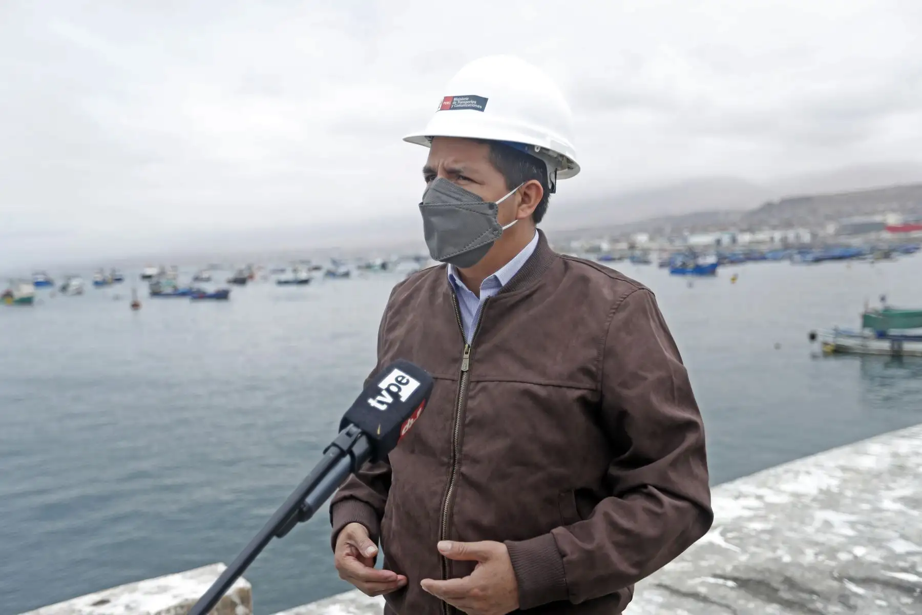 Presidente de la República, Pedro Castillo, supervisó obras de rehabilitación del terminal portuario de Ilo.

Foto:ANDINA/Presidencia