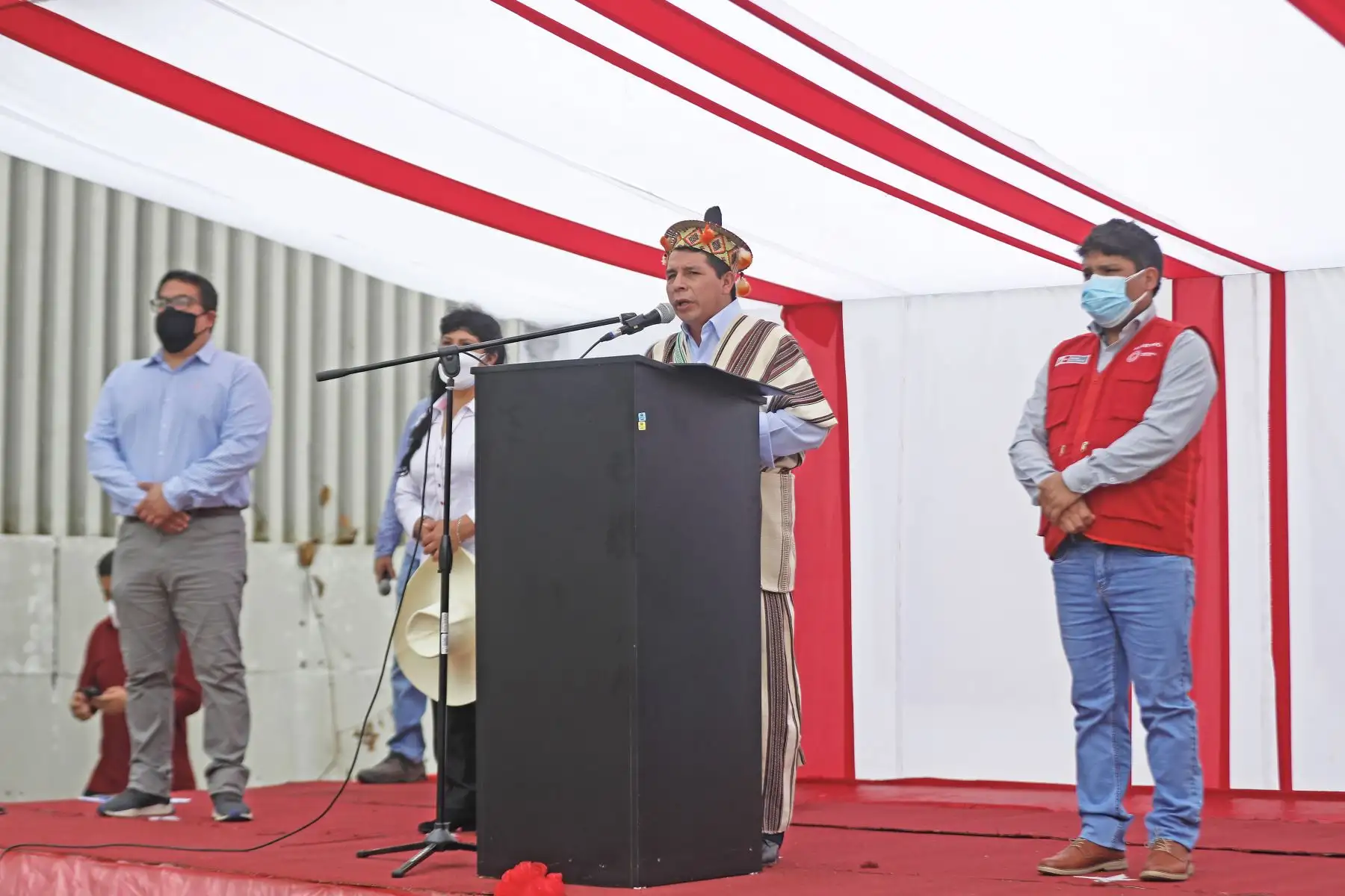 El presidente Pedro Castillo participó en la inauguración de CITE-Agroindustrial Vraem, en el distrito de Pichari. Foto: ANDINA/Prensa Presidencia