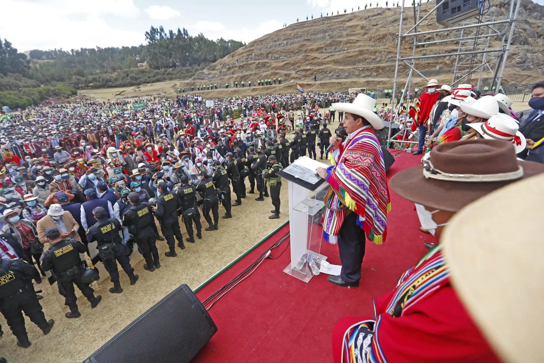 Presidente Pedro Castillo participa del lanzamiento de la segunda reforma agraria. ANDINA/Prensa Presidencia