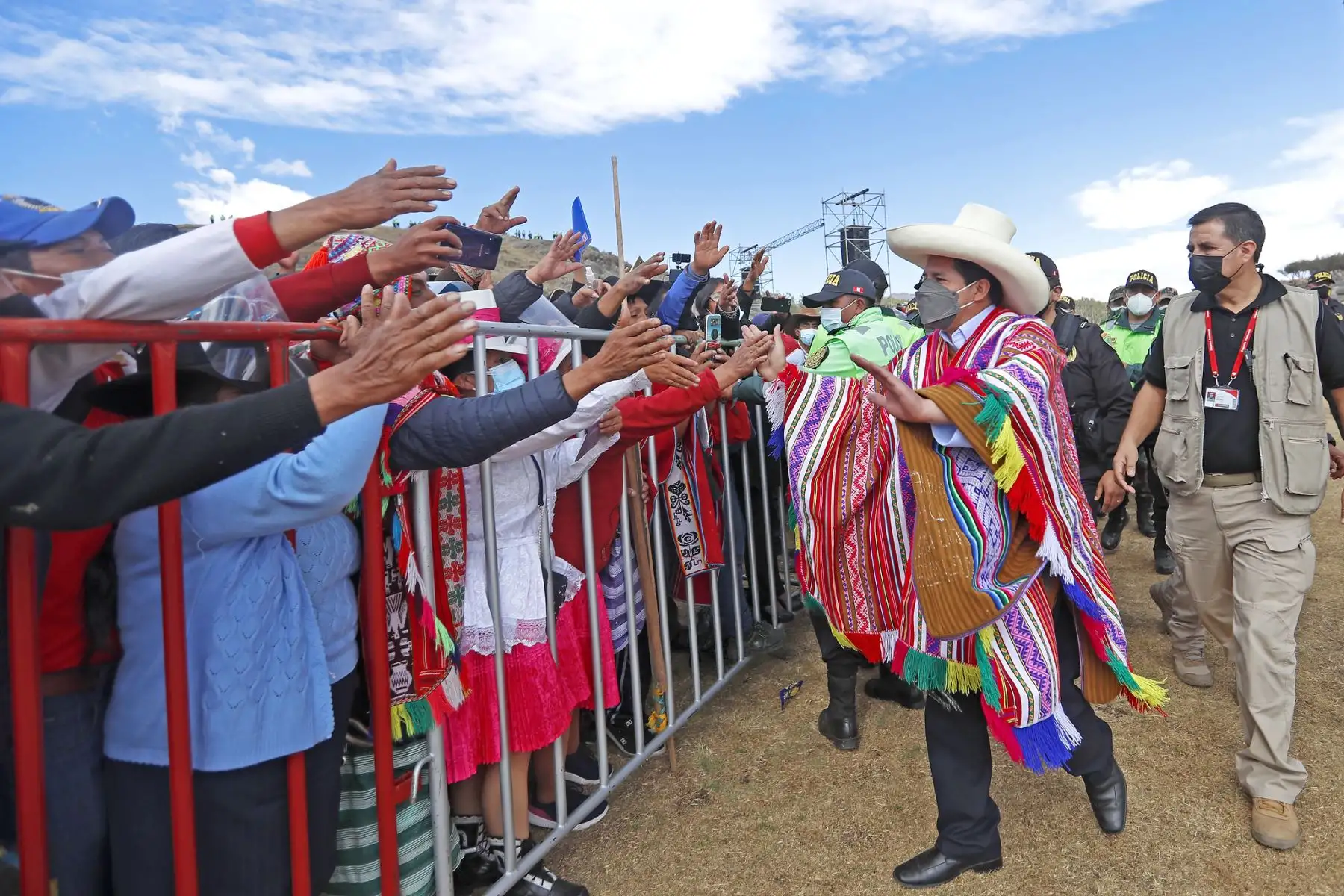 Presidente de la República, Pedro Castillo, participa del lanzamiento de la Segunda Reforma Agraria, en la región de Cusco. ANDINA/Prensa Presidencia