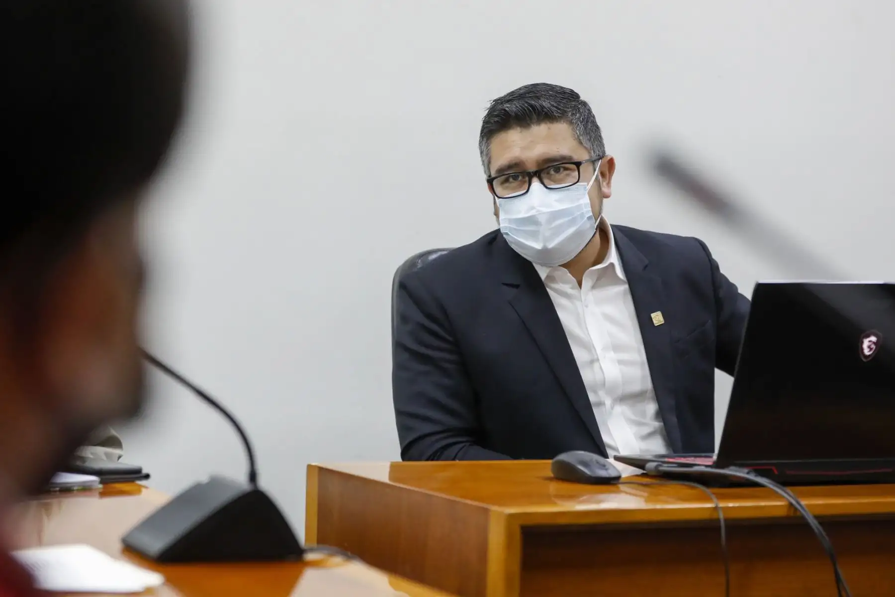El ministro de Vivienda, Construcción y Saneamiento, Geiner Alvarado, recibió a la delegación de alcaldes de Cajamarca. Junto a las autoridades distritales, se evaluó el estado de proyectos de saneamiento rural en Magdalena, San Juan, Asunción, Chetilla y Corpán. Foto: ANDINA/MVCS