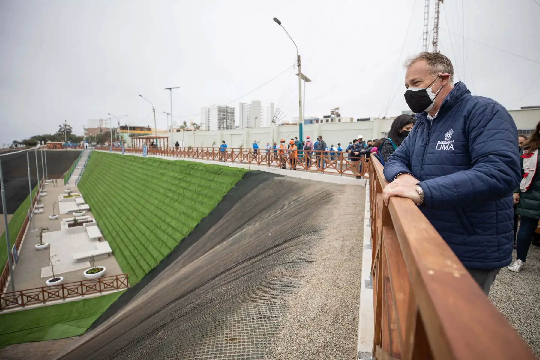 Jorge Muñoz alcalde de la Municipalidad de Lima, entrega obras en Malecón Castagnola.
Foto: Municipalidad de Lima