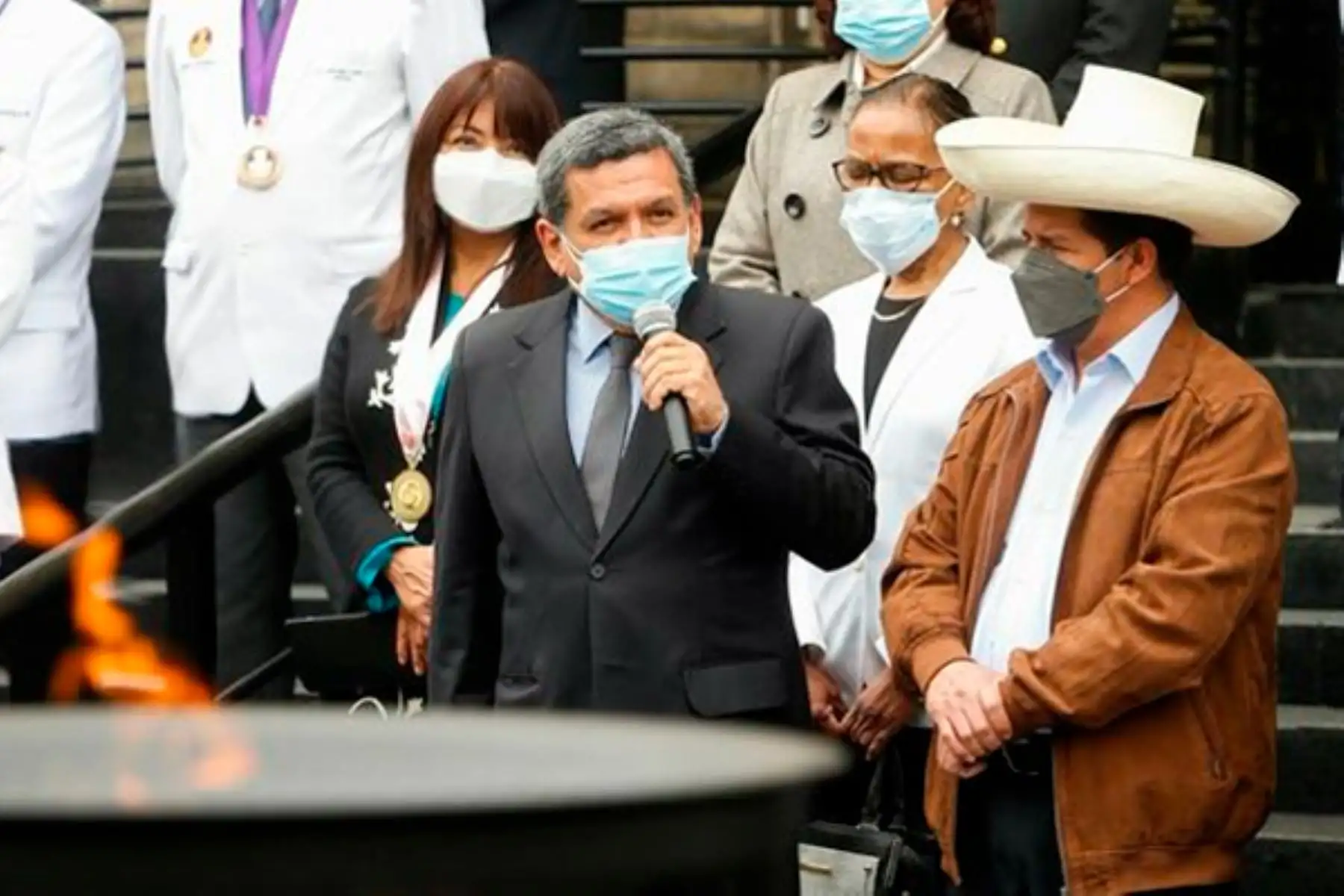 Durante la ceremonia por el Día de la Medicina Peruana y el 86° Aniversario del Ministerio de Salud. ANDINA/Difusión